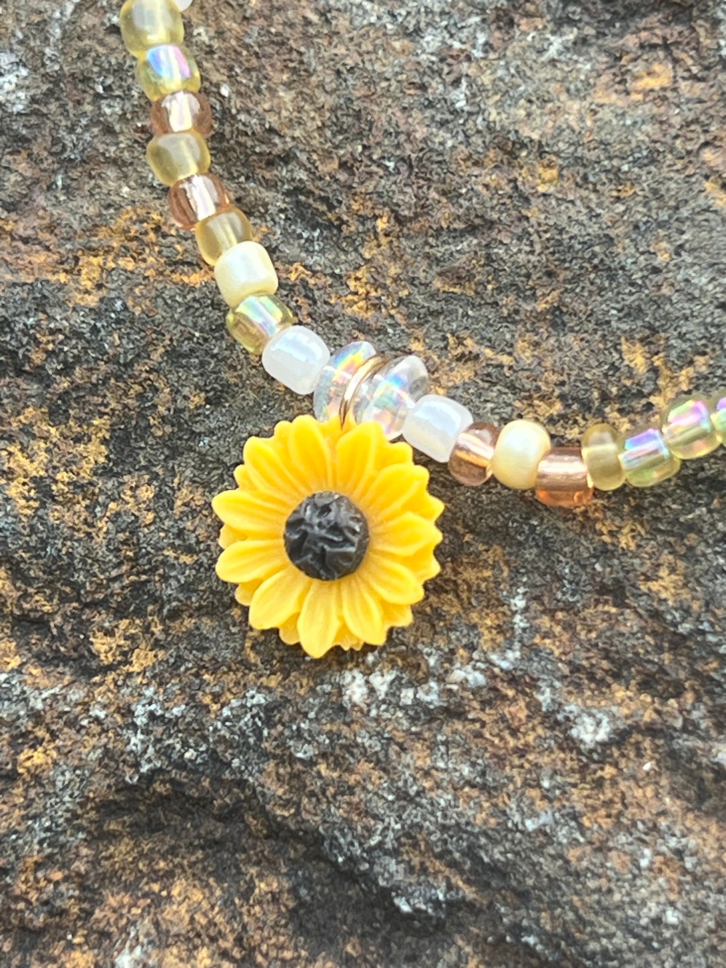 Handmade Sunflower Anklet/Bracelet - Medium