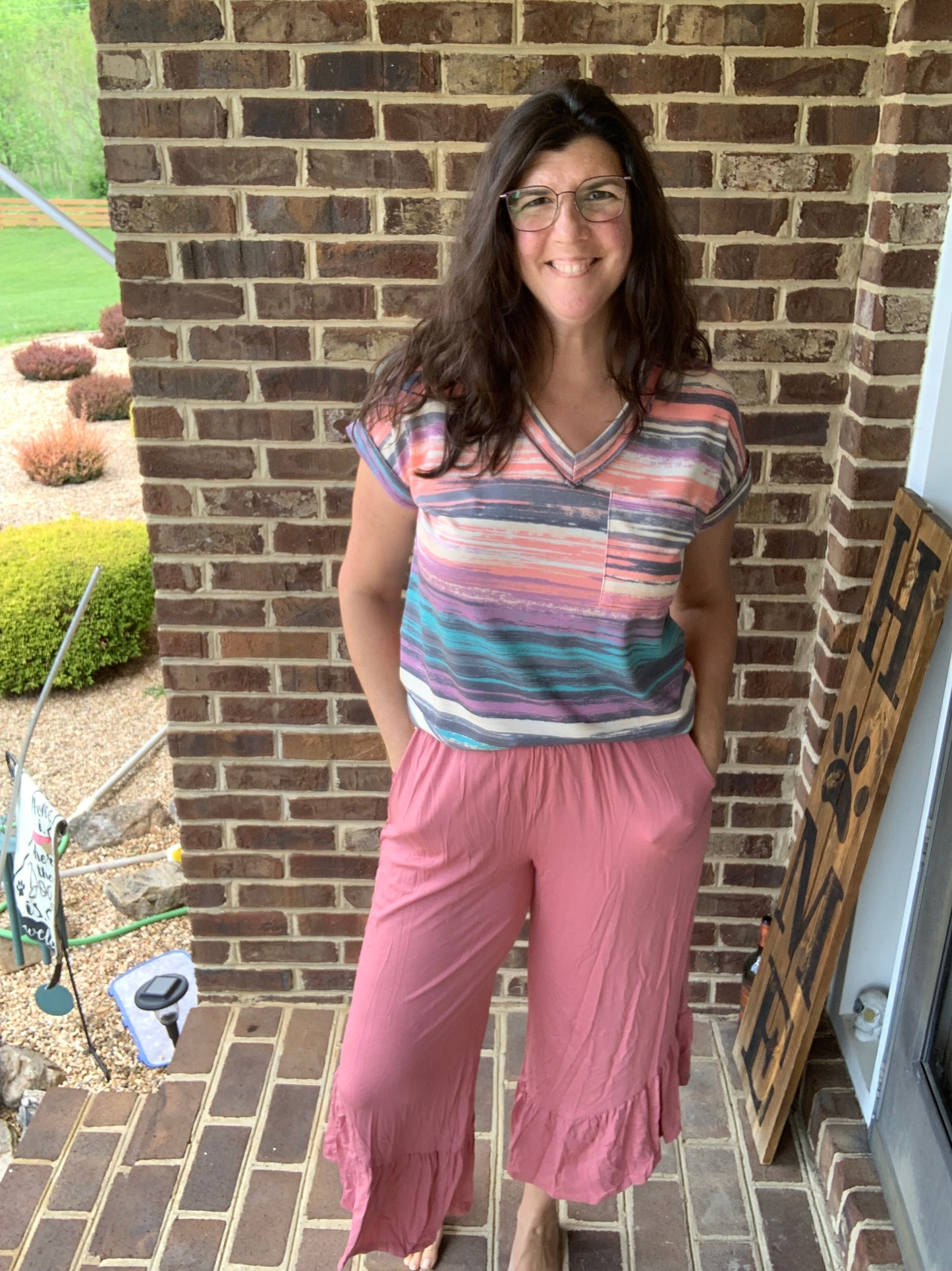 Rose Ruffle Pants w/ Pockets