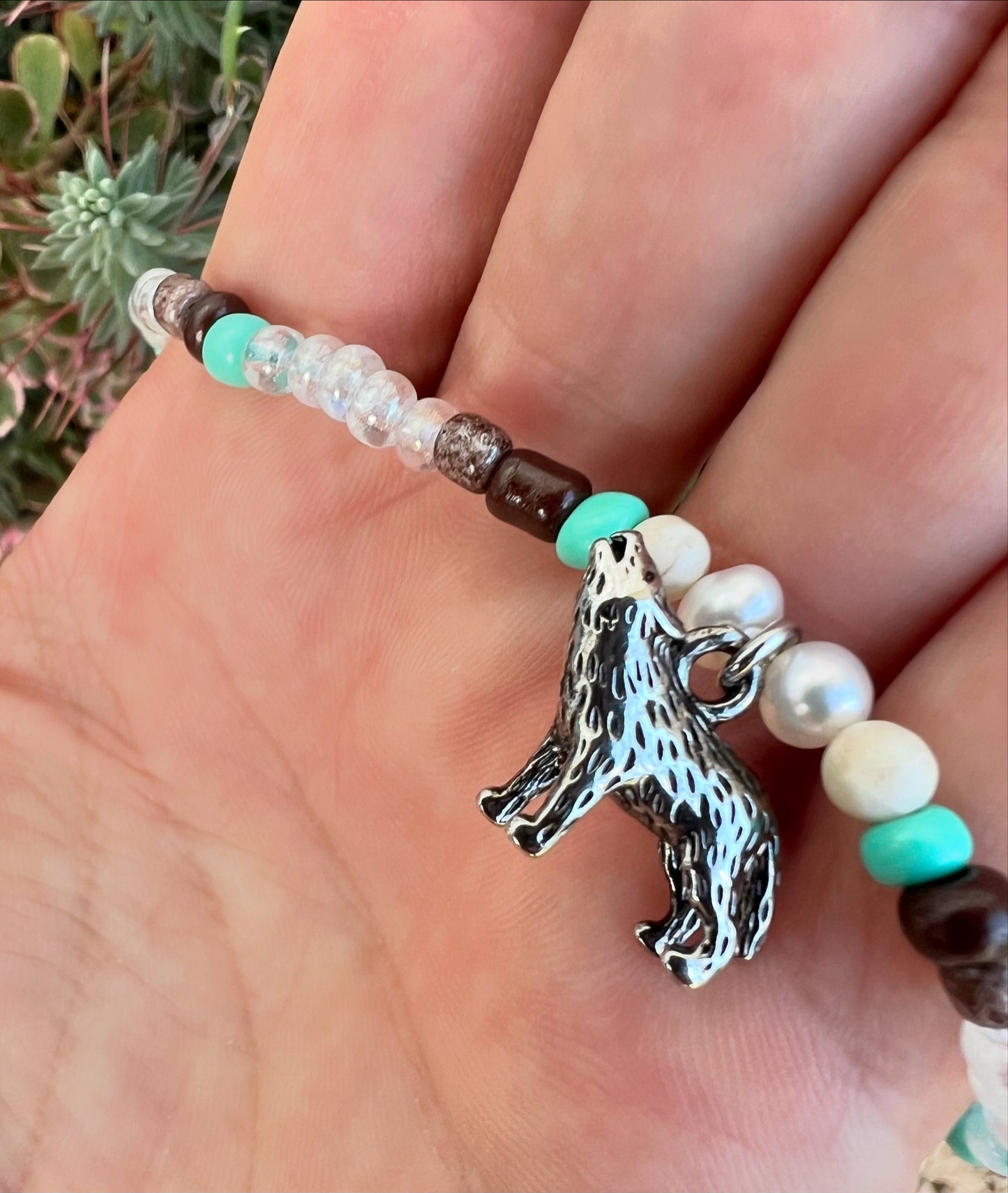 Handmade Silver Wolf Anklet/Bracelet