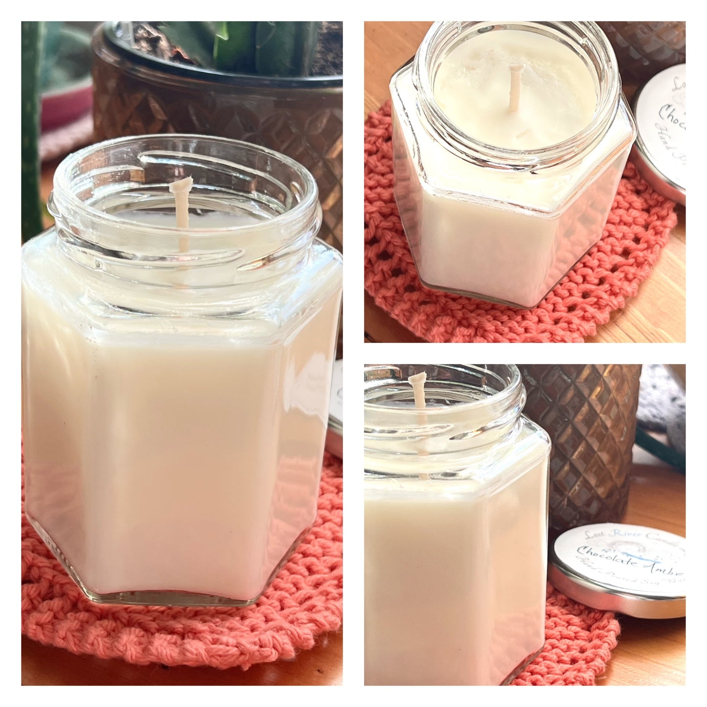 Chocolate Amber Scented Soy Candle