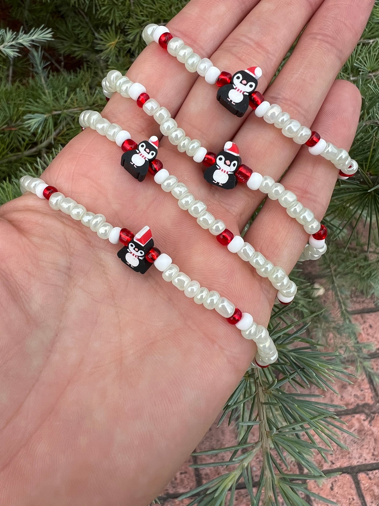 Handmade Christmas Penguin Anklet/Bracelet
