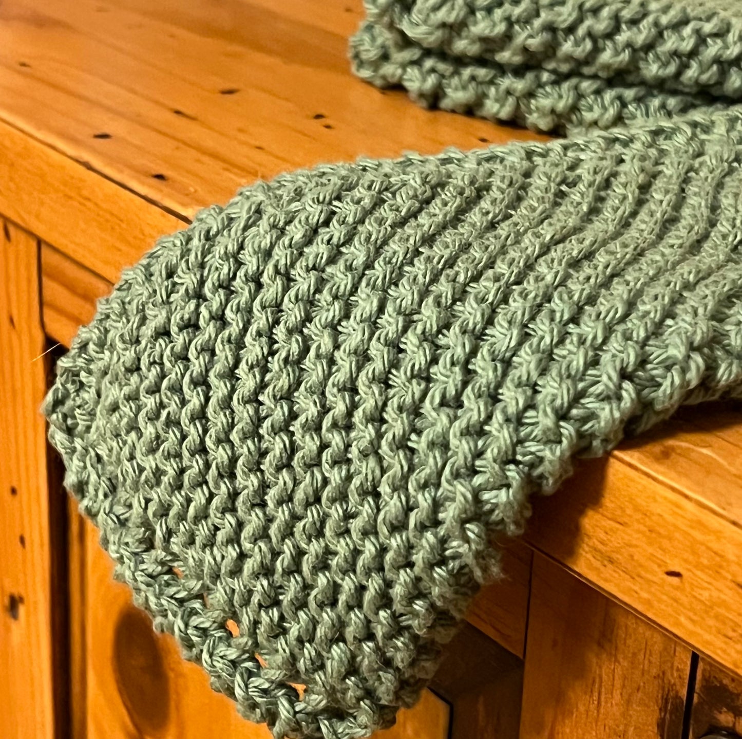 Forest Pine 100% Cotton Hand Knit Dish Cloth