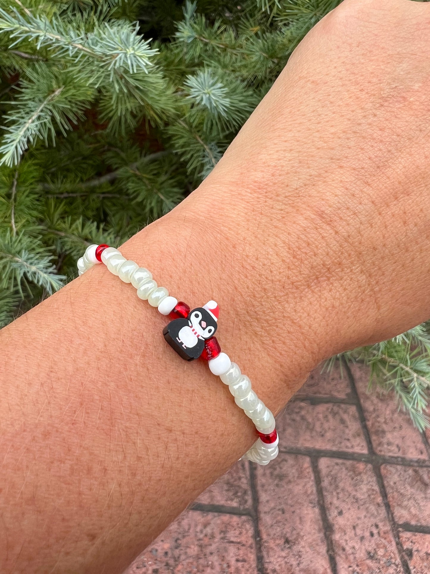 Handmade Christmas Penguin Anklet/Bracelet