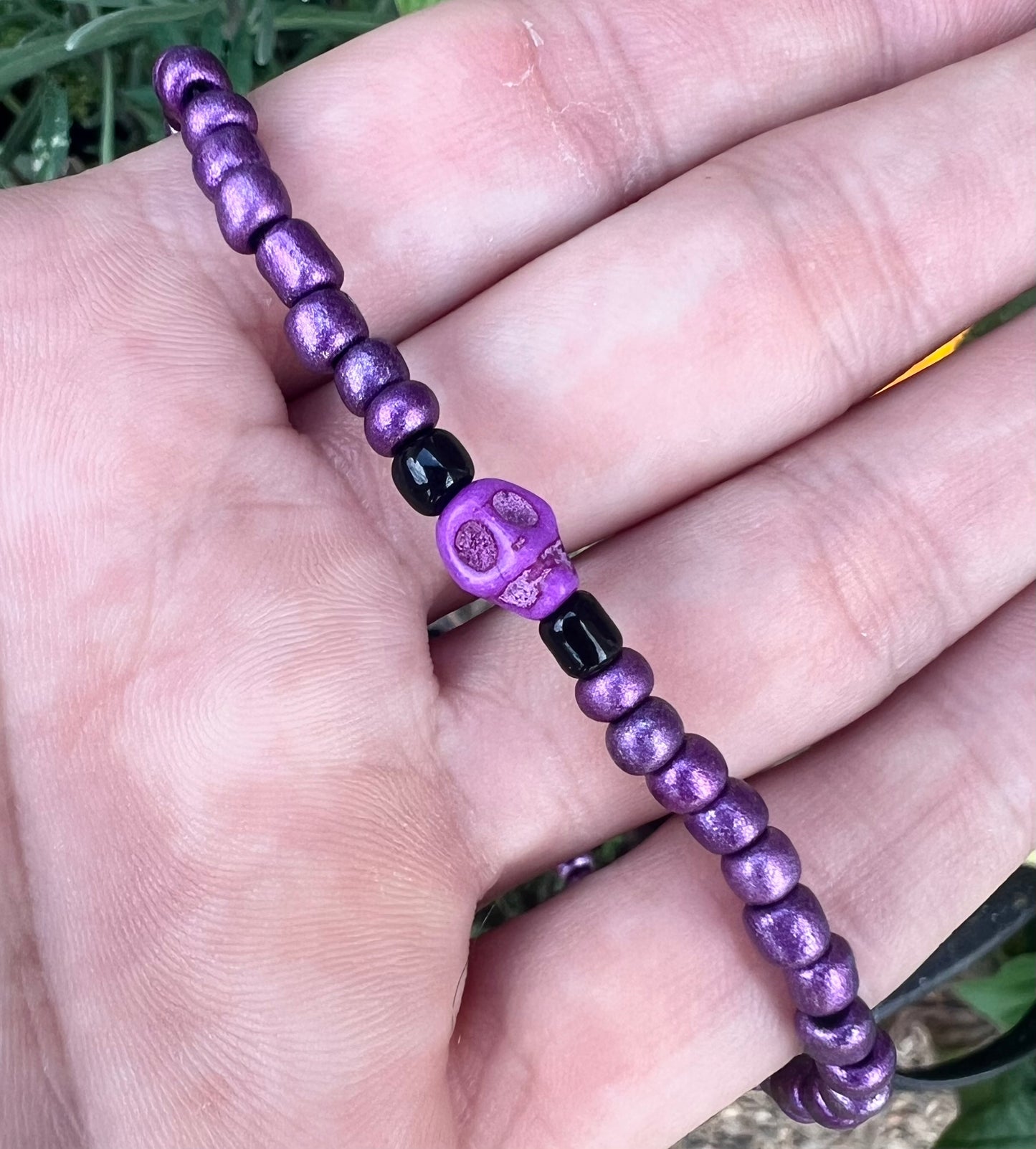 Halloween Purple Lovers Skull Anklet/Bracelet