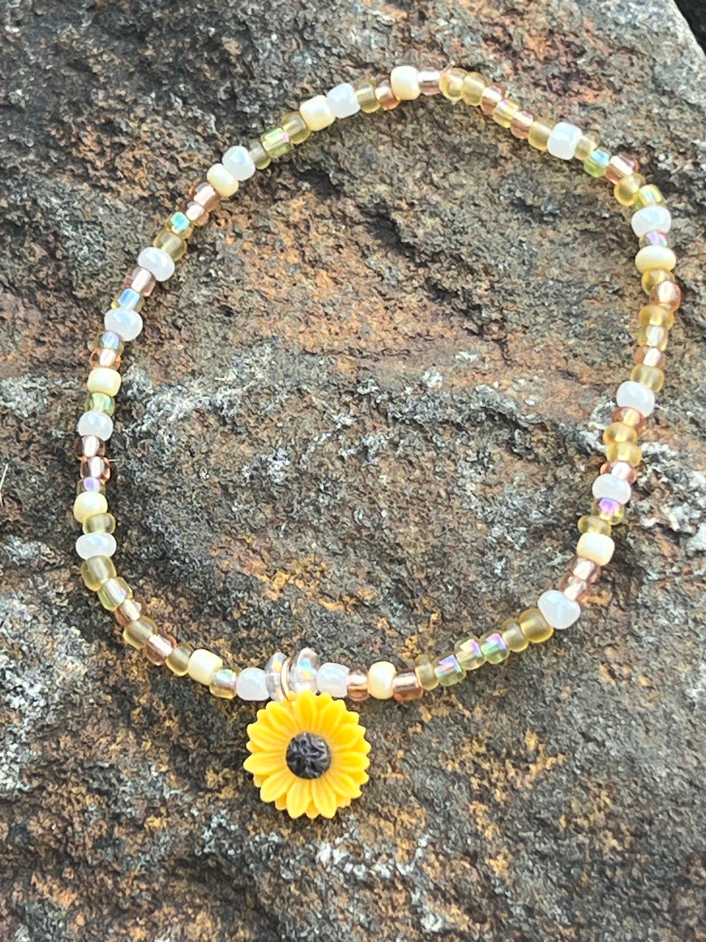 Handmade Sunflower Anklet/Bracelet - Medium