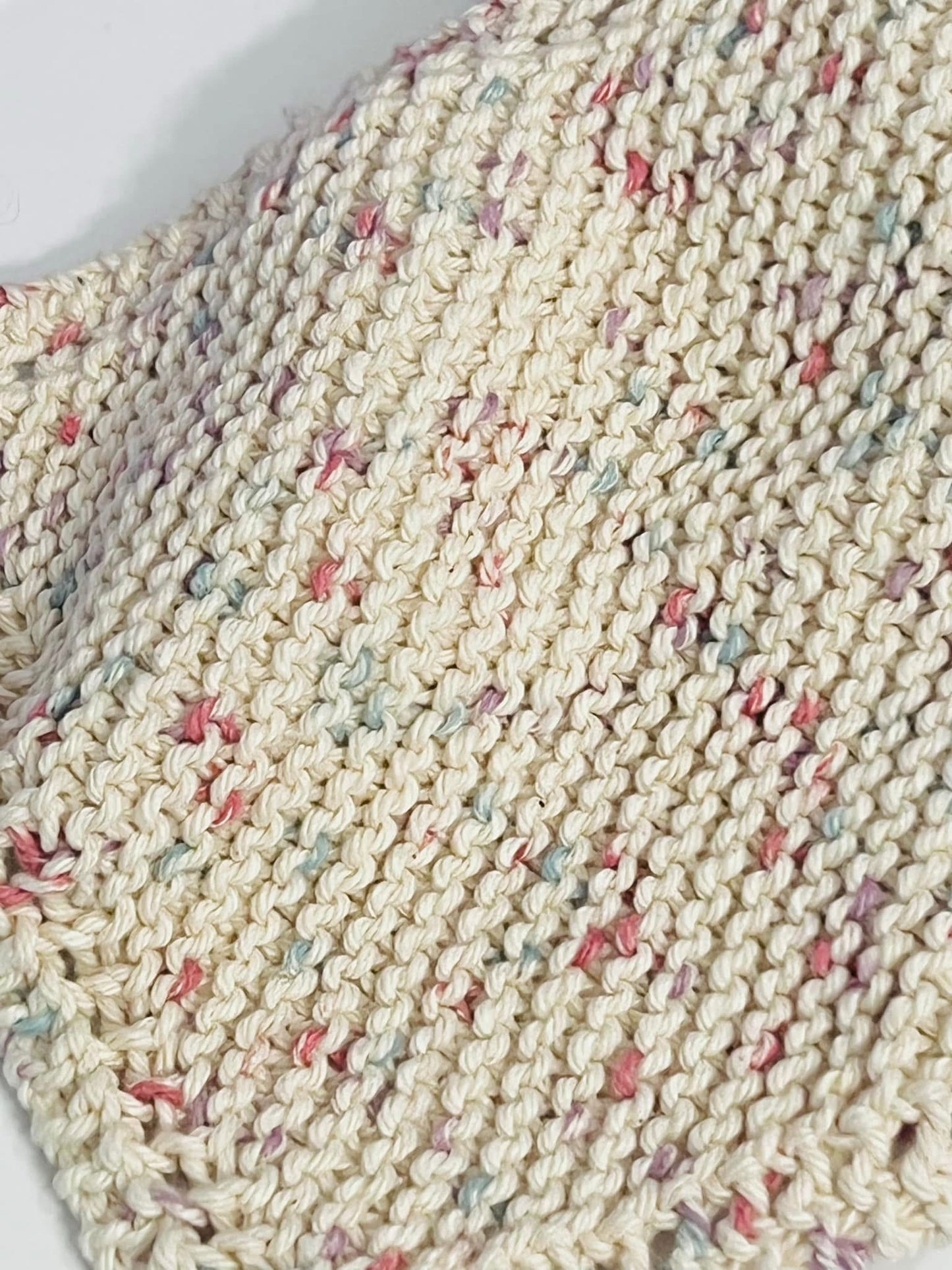 Speckled Beauty 100% Cotton Hand Knit Dish Cloth