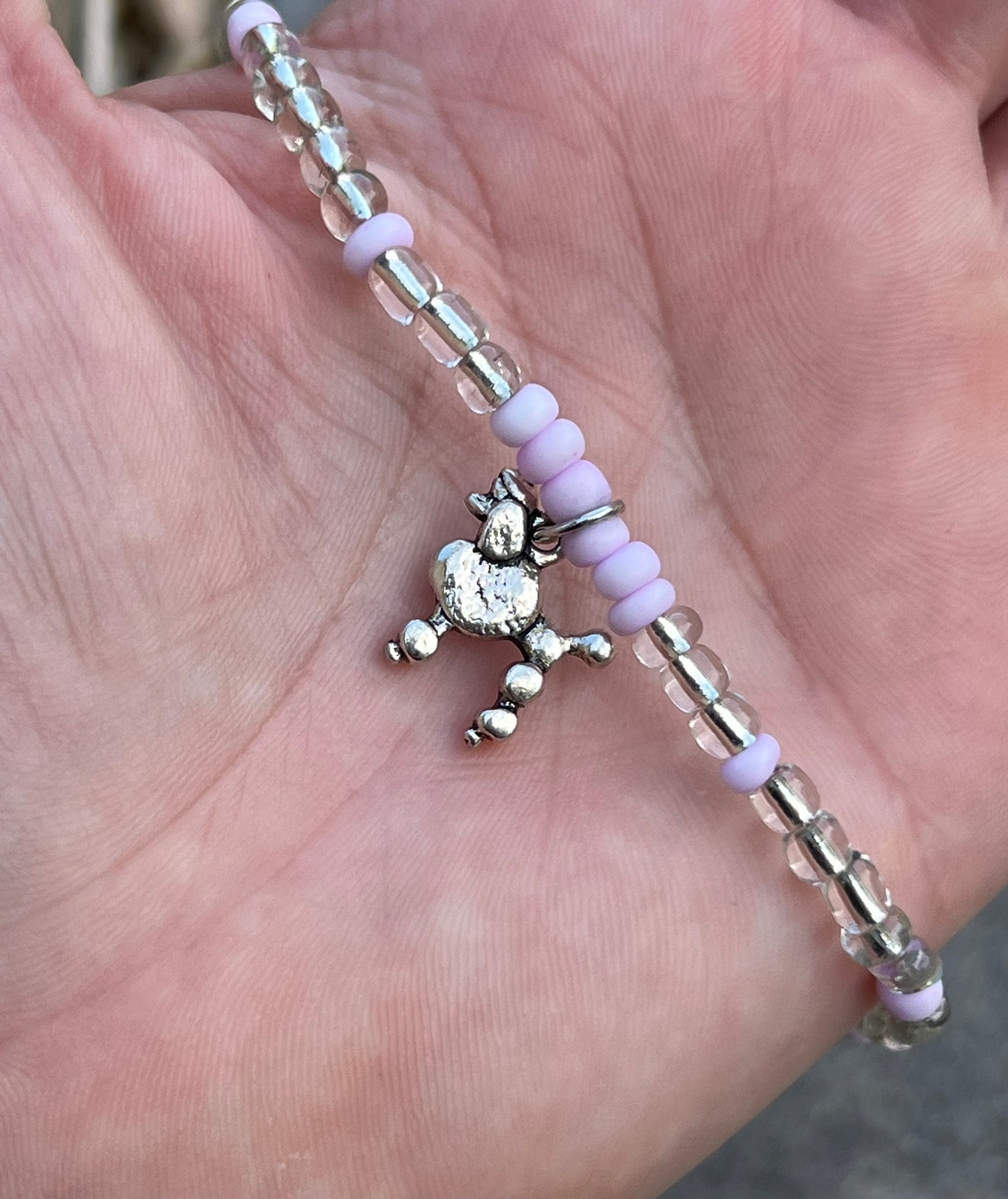 Handmade Dog Lovers Poodle Anklet - Medium