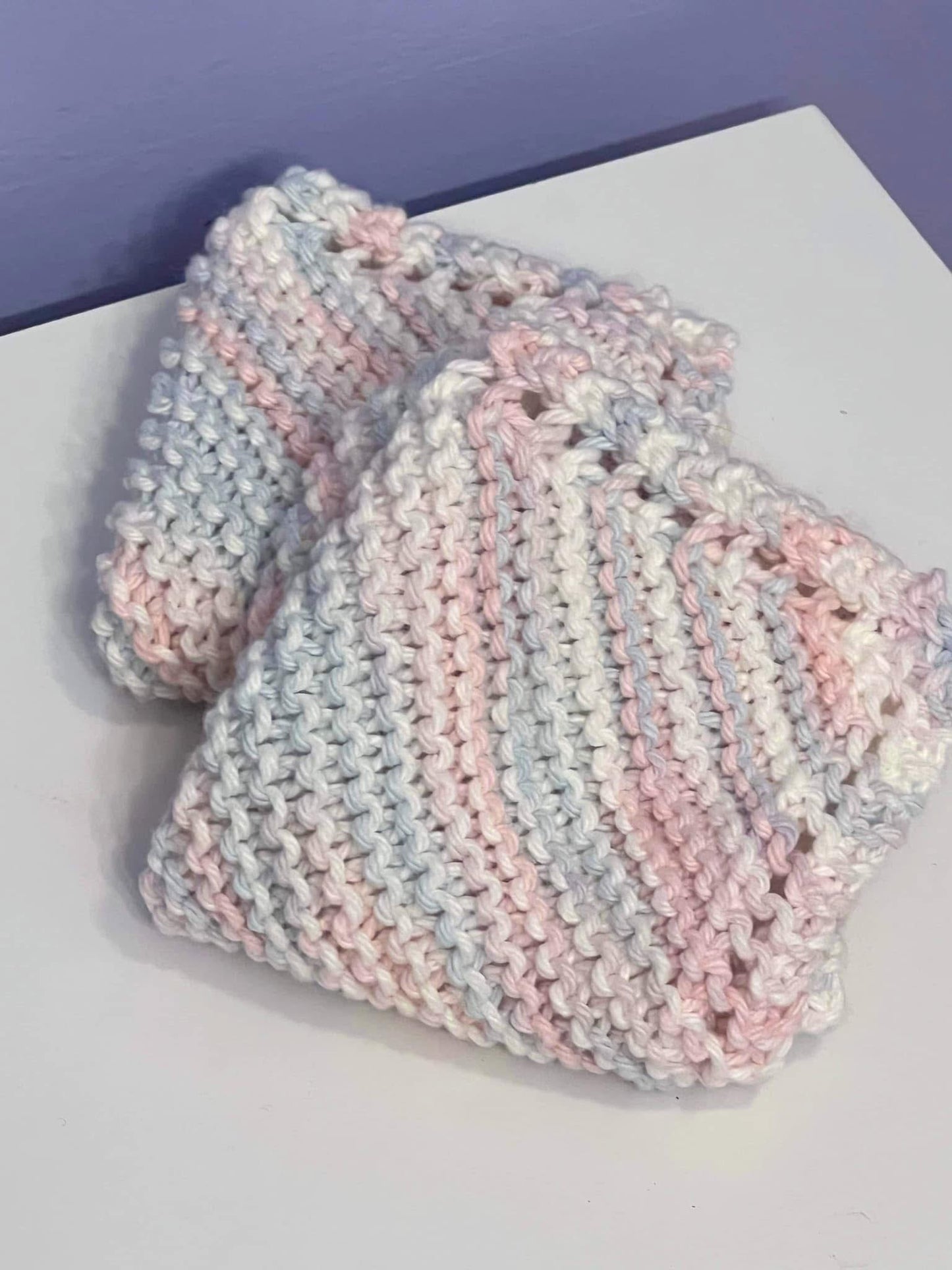Powder Perfect Cotton Hand Knit Dish Cloth