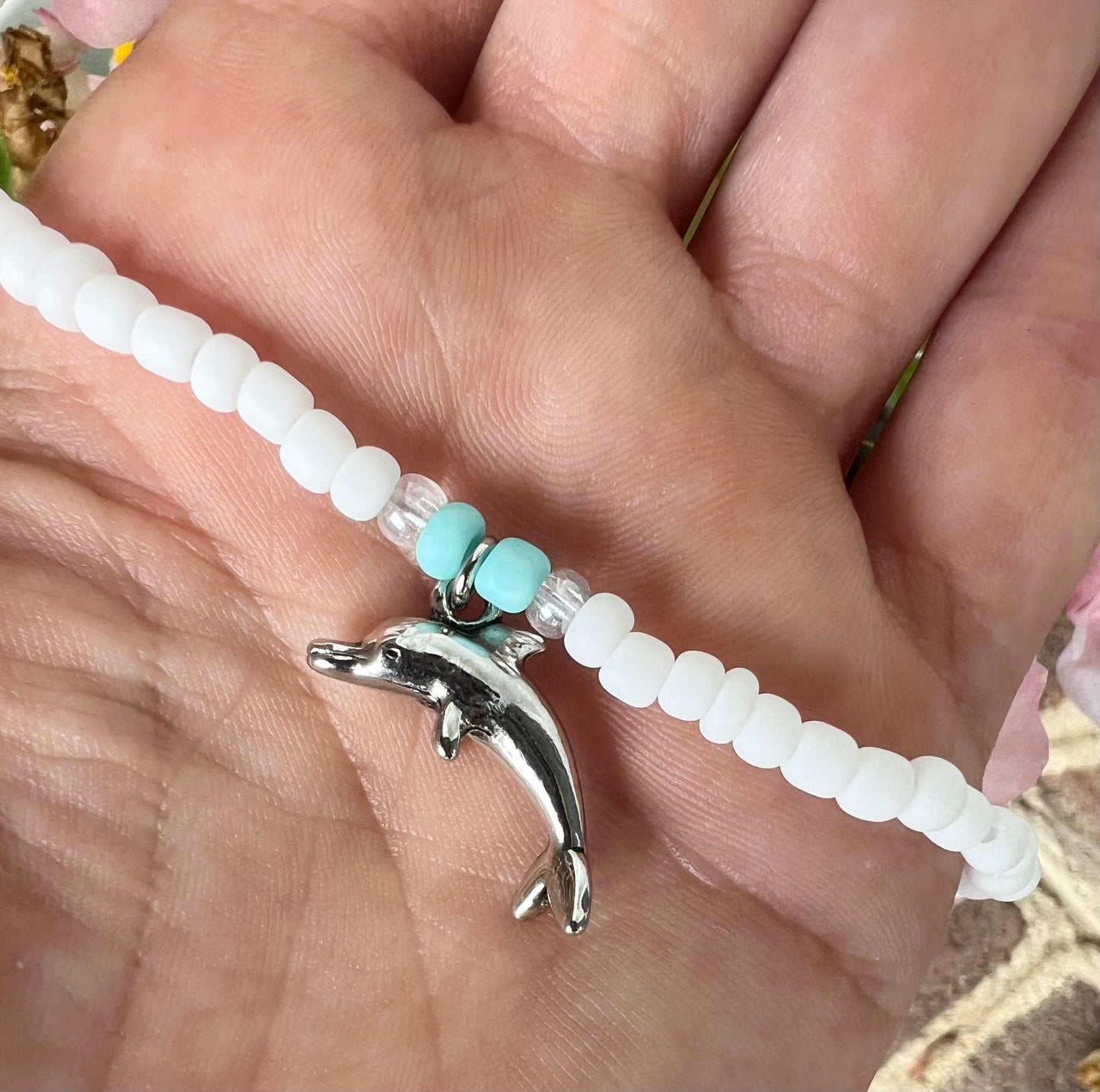 Handmade Dolphin Sea Lovers Anklet - Medium