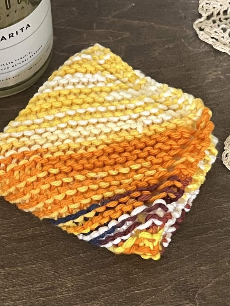 Sunrise to Sunset 100% Cotton Hand Knit Dish Cloth