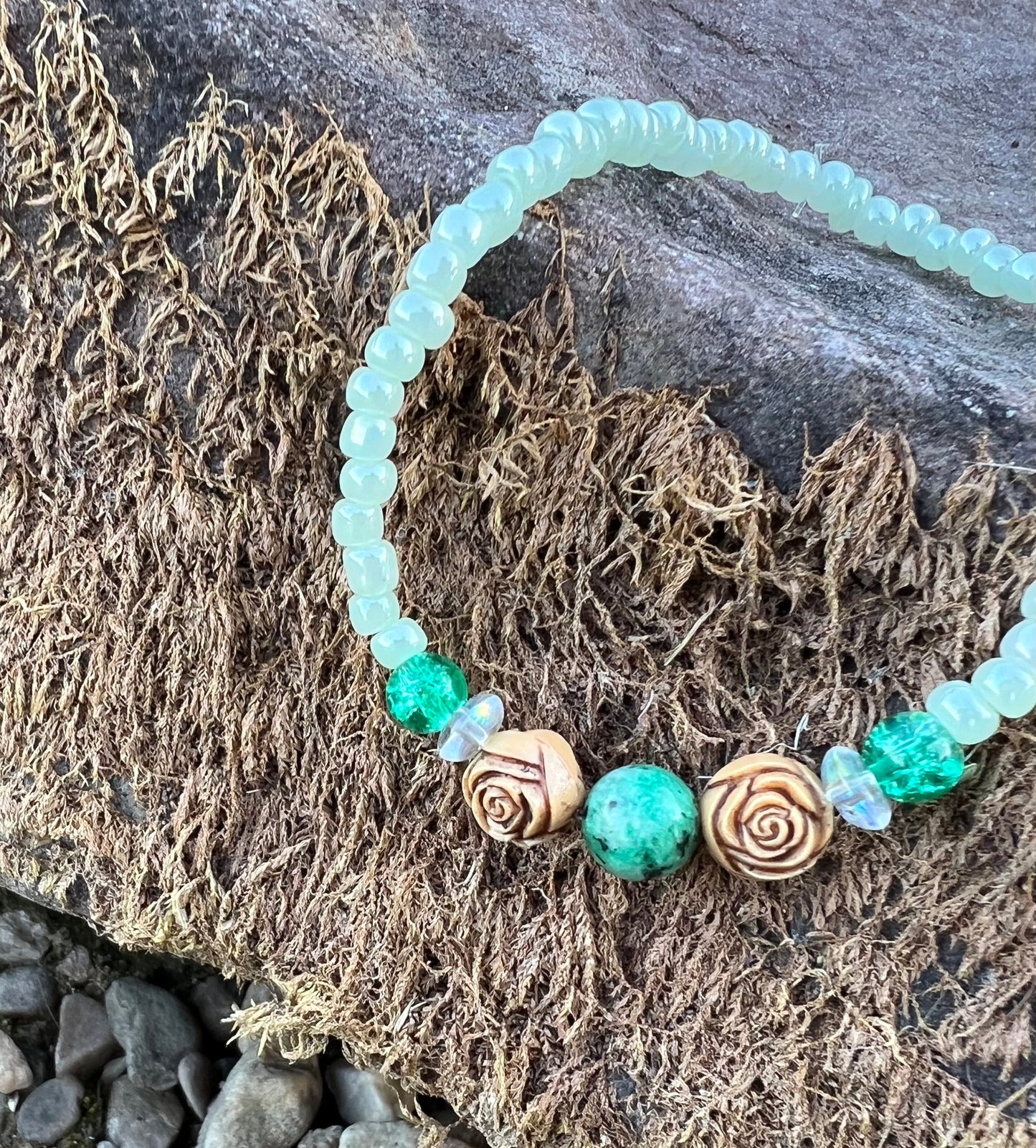 Handmade Rosette Anklet - Small