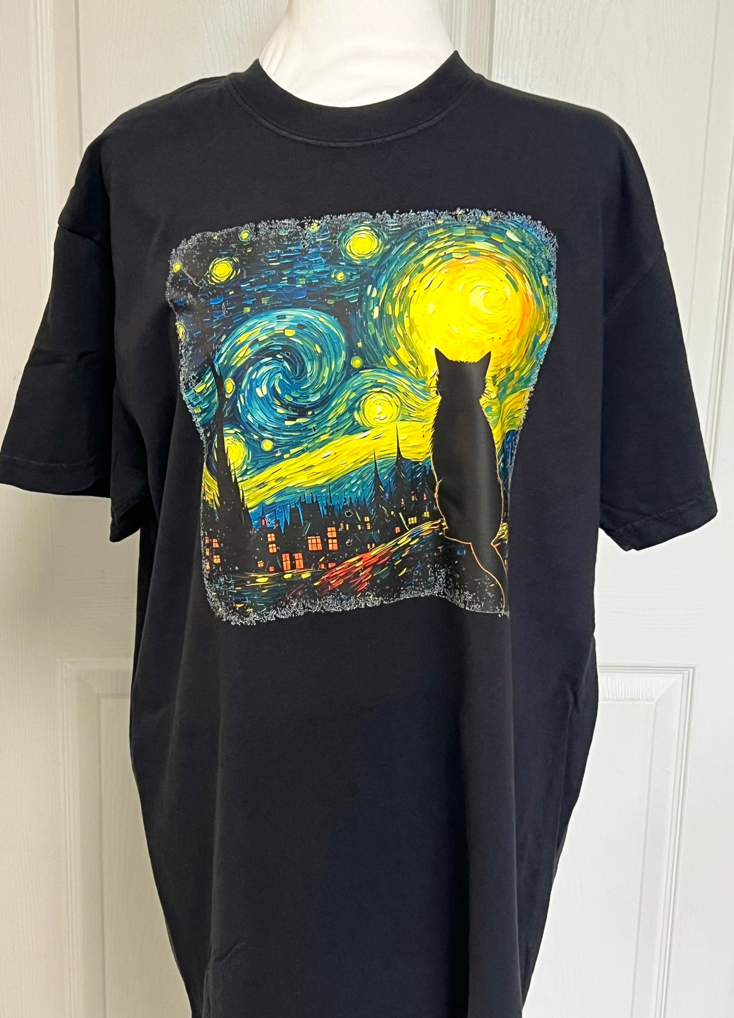Van Gogh Inspired Cat Lovers T-Shirt