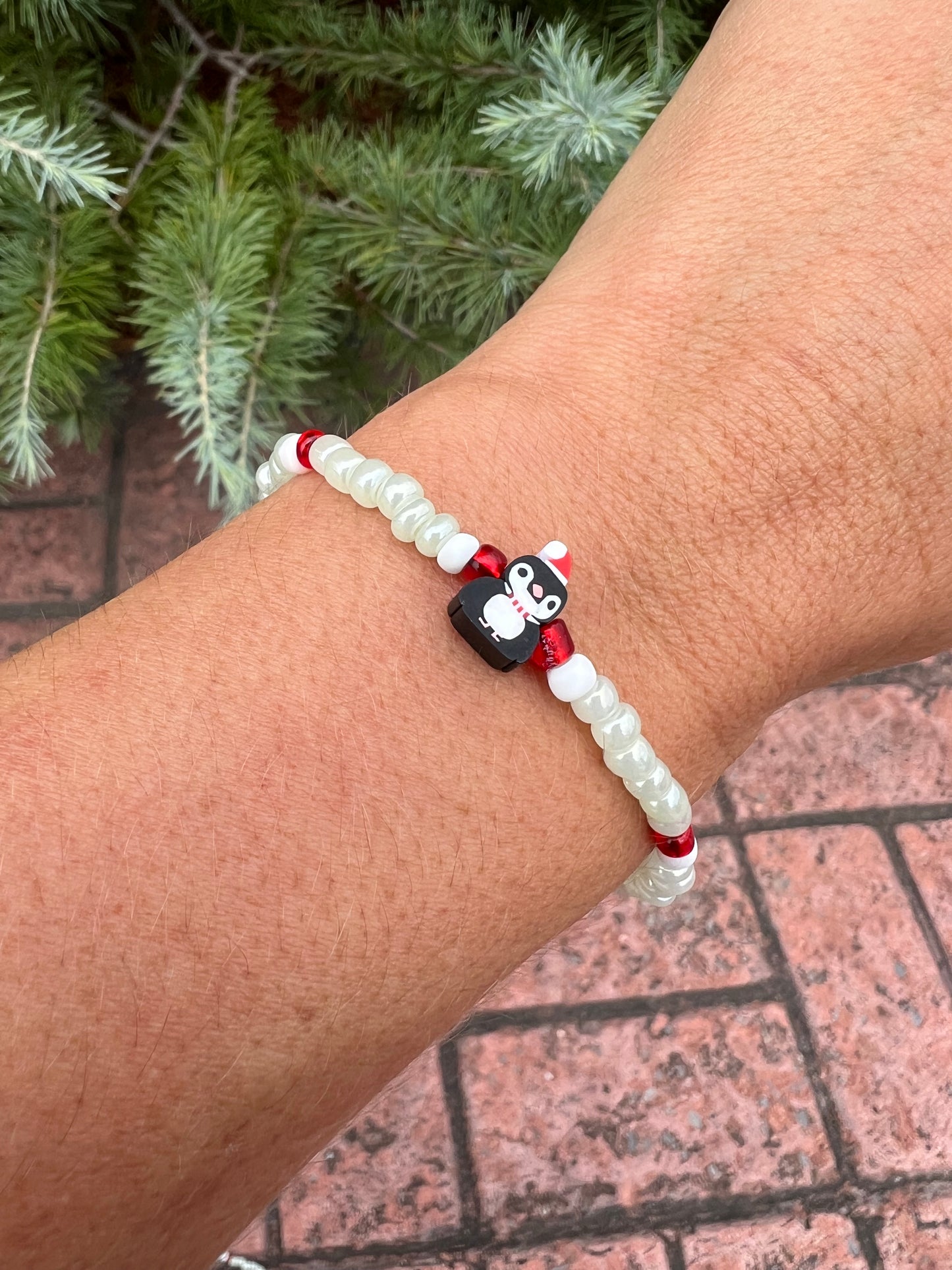 Handmade Christmas Penguin Anklet/Bracelet