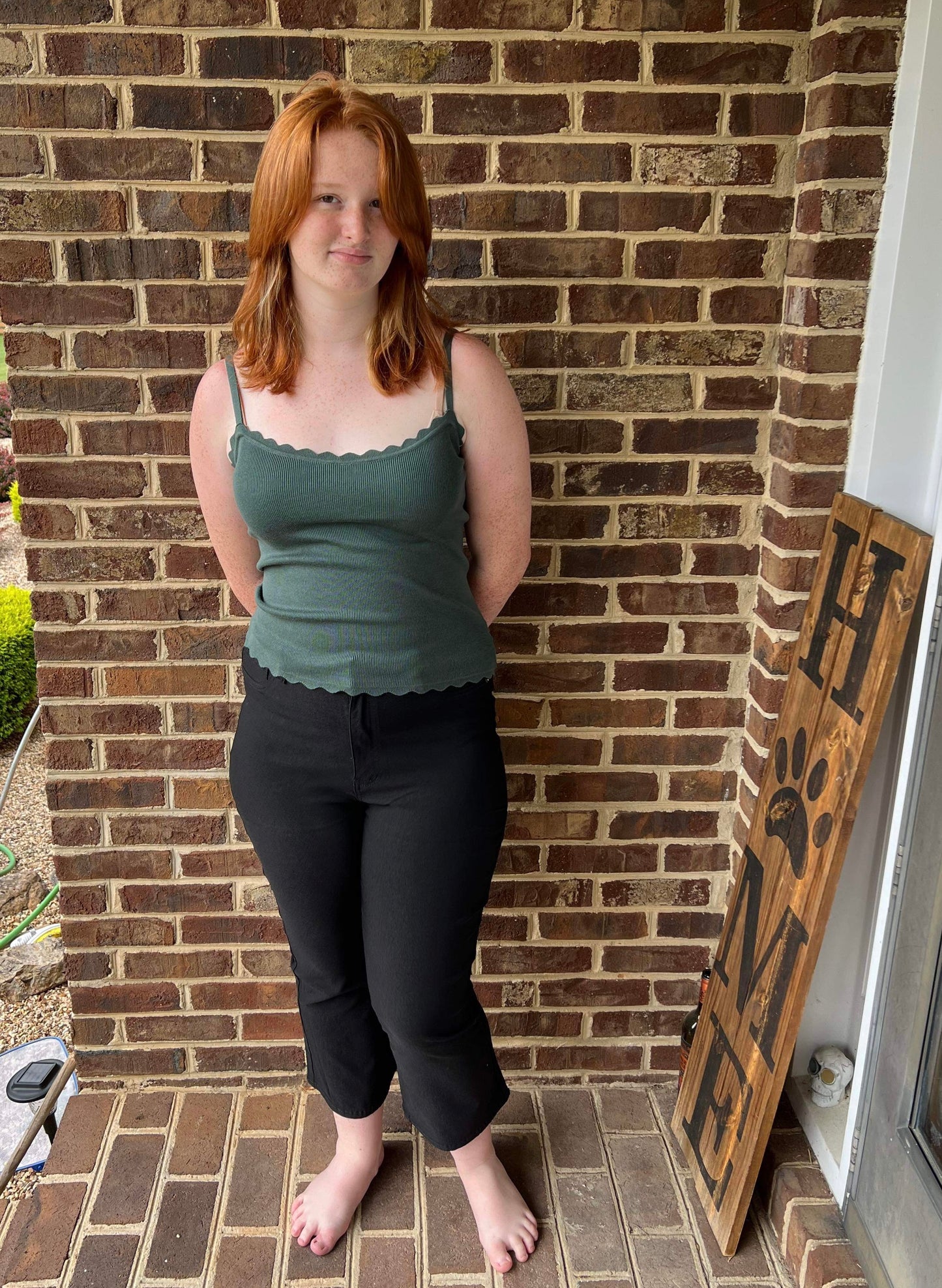 Eucalyptus Scalloped Cami Tank