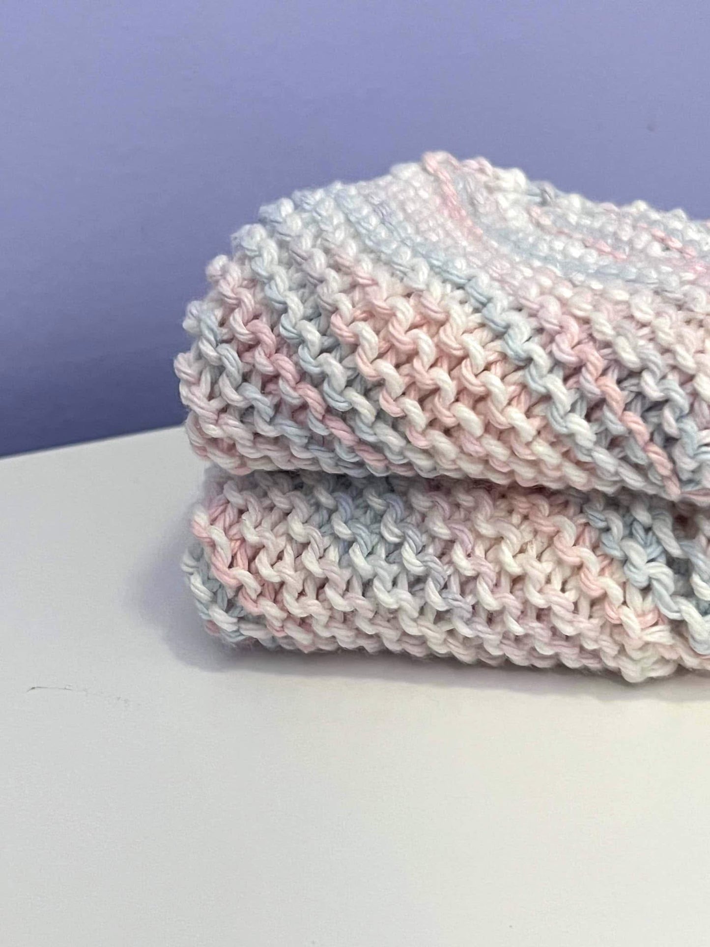 Powder Perfect Cotton Hand Knit Dish Cloth