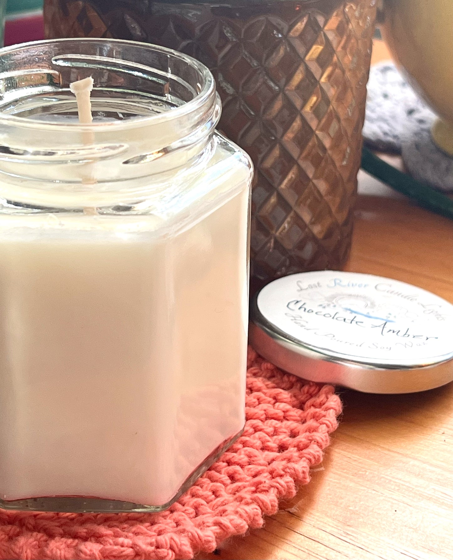 Chocolate Amber Scented Soy Candle