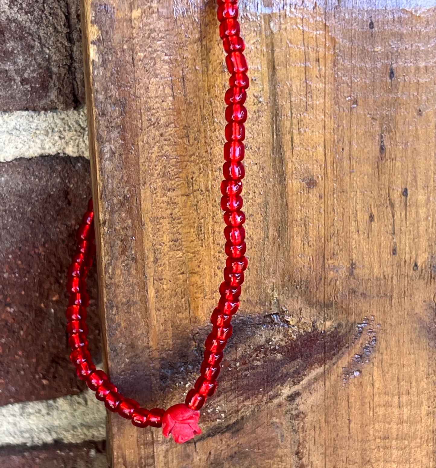 Handmade Red Rose Anklet/Bracelet