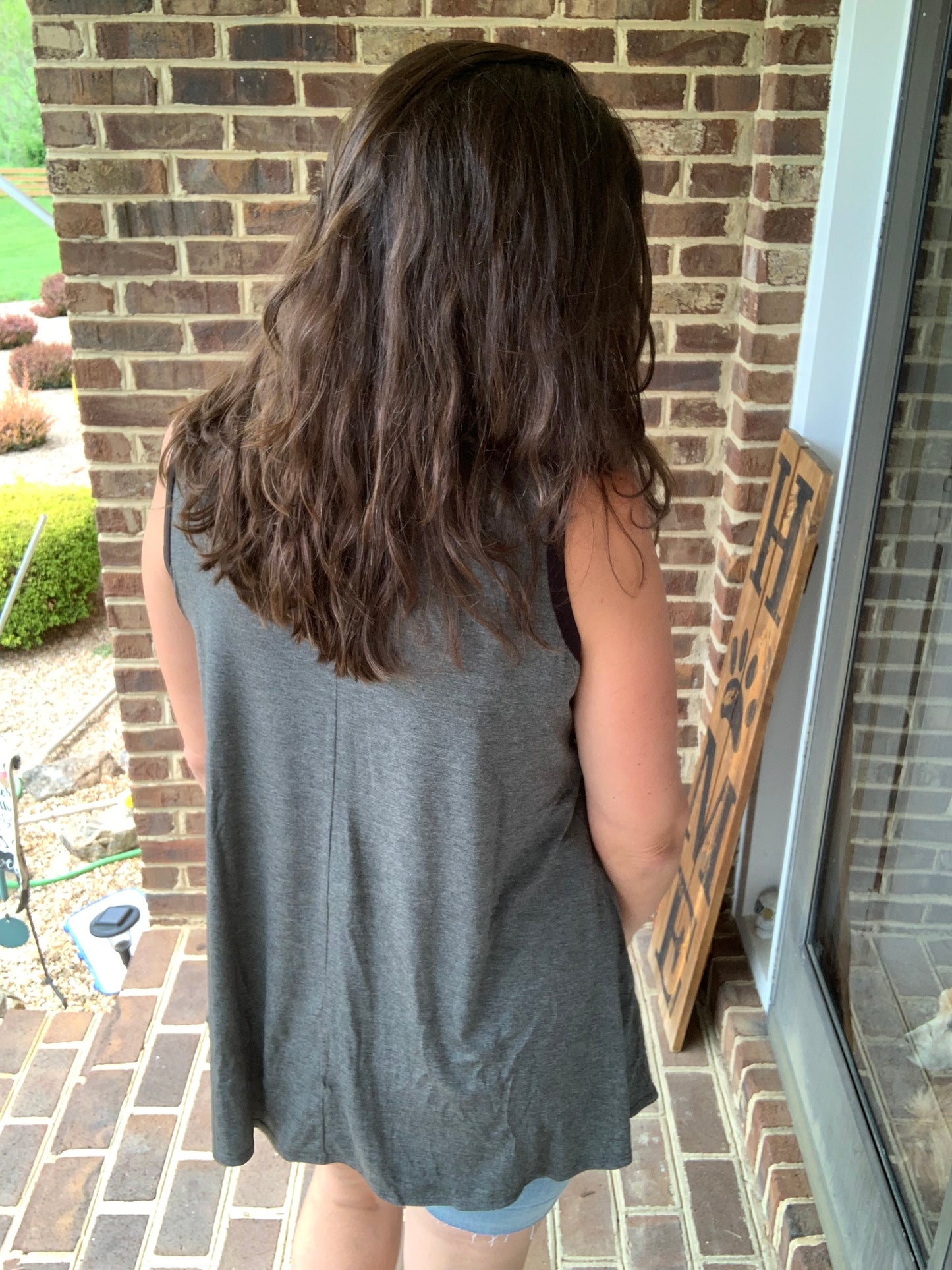 Animal Print Striped Tank Top