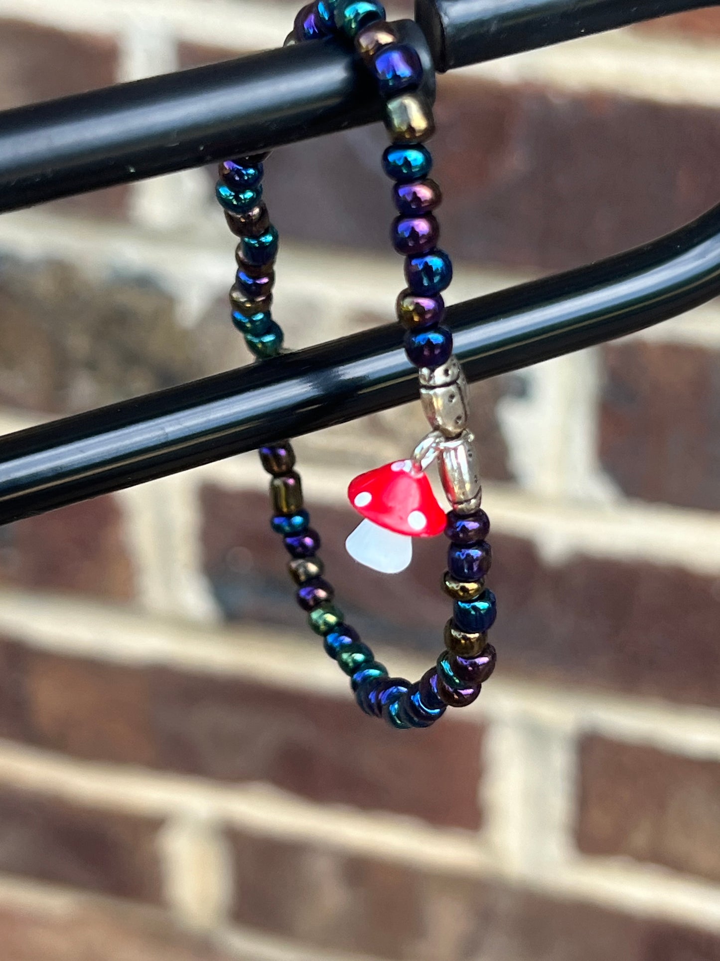 Handmade Mushroom & Lady Bug Anklet/Bracelet