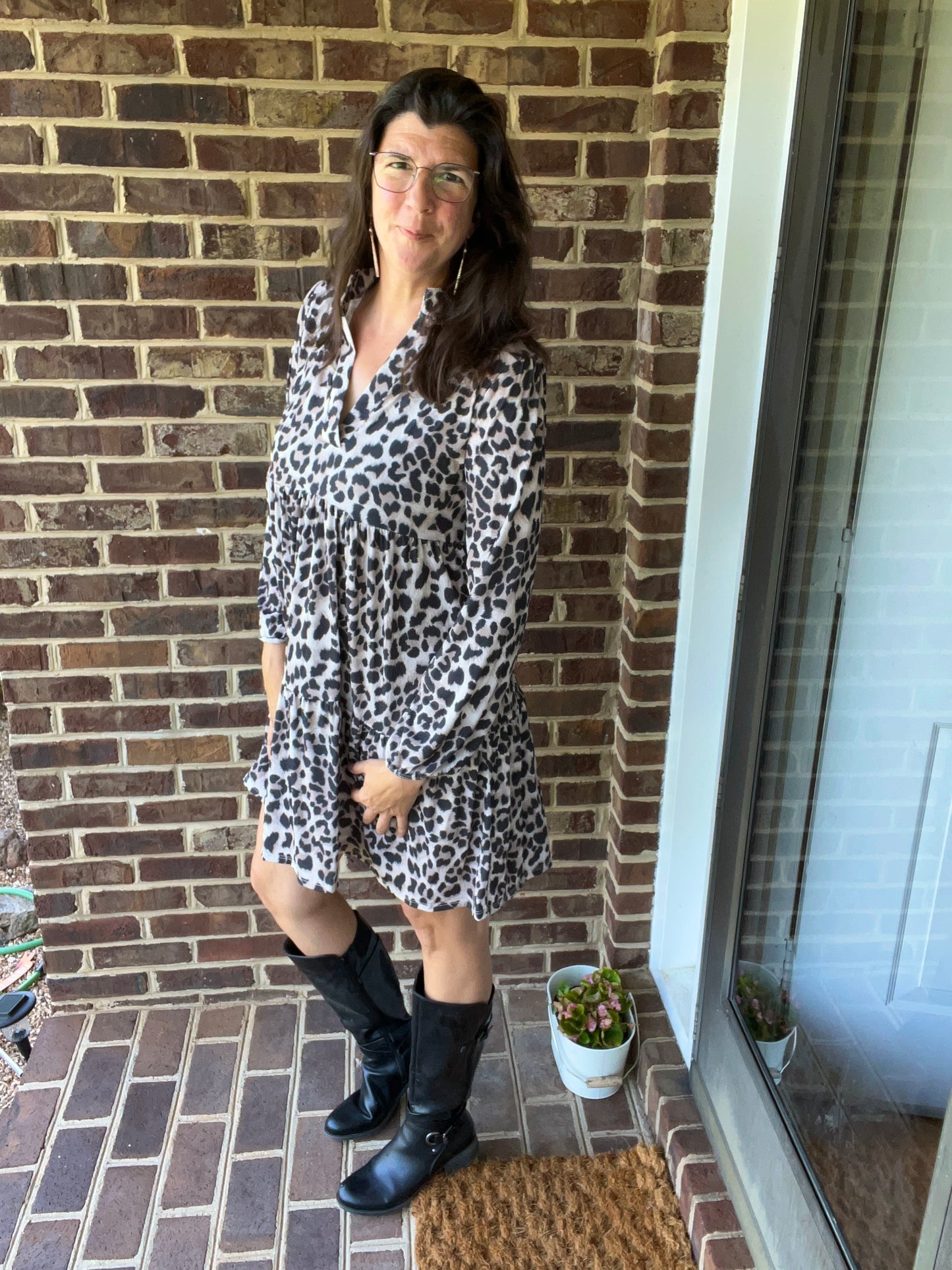 Heimish Summer to Fall/Winter Leopard Tiered Dress