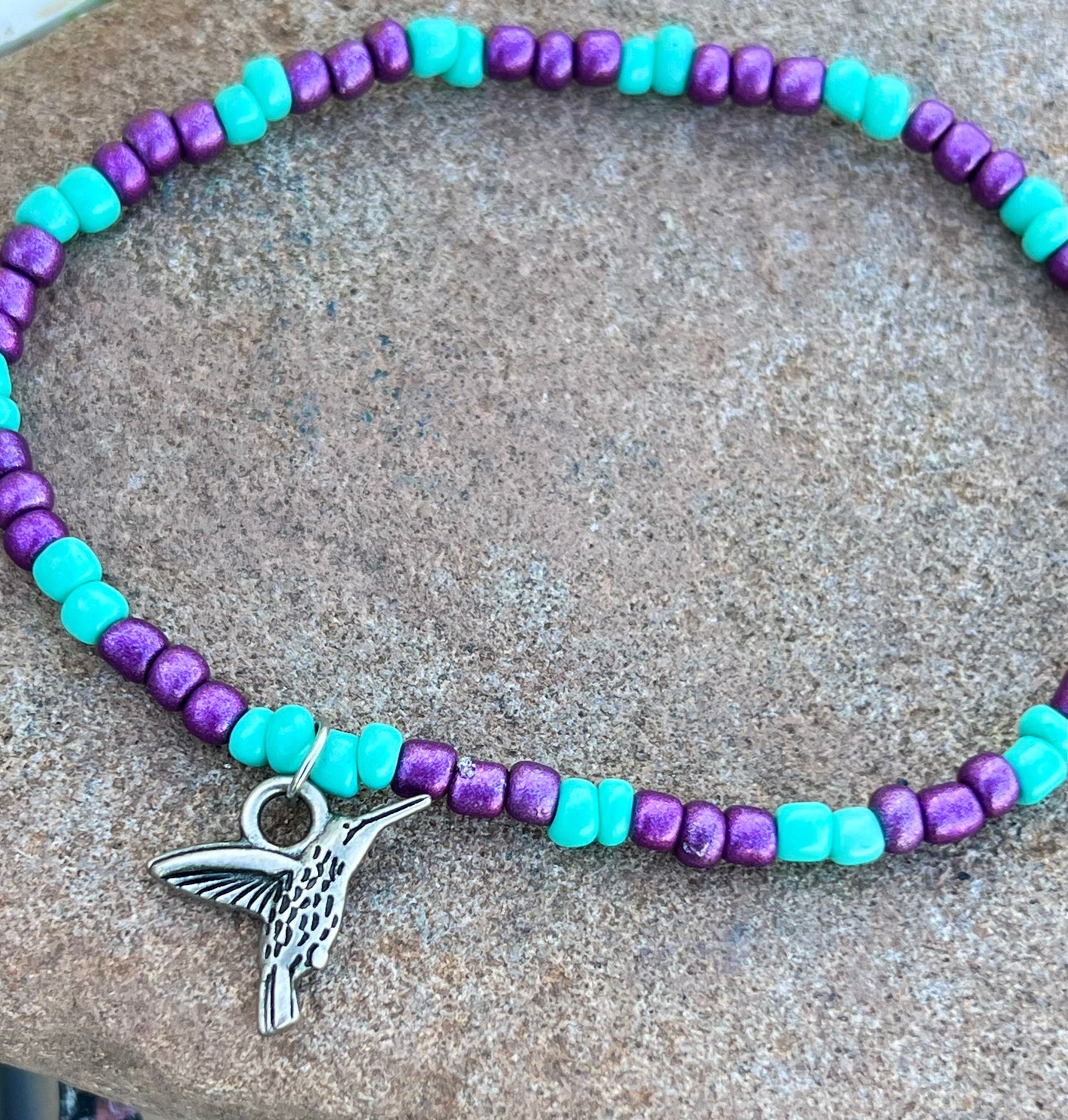 Handmade Hummingbird Anklet - Medium