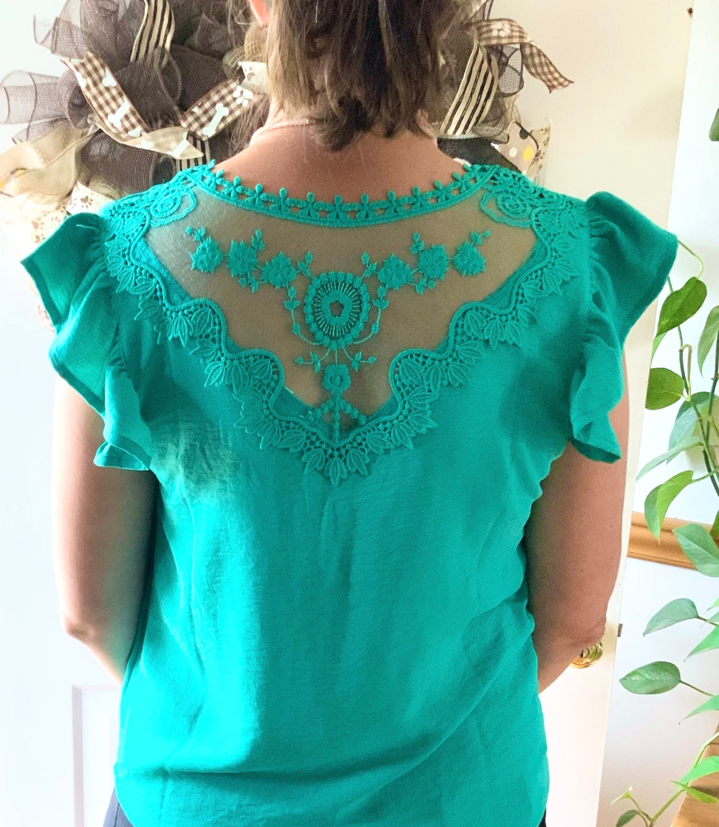 Lace Back Blouse