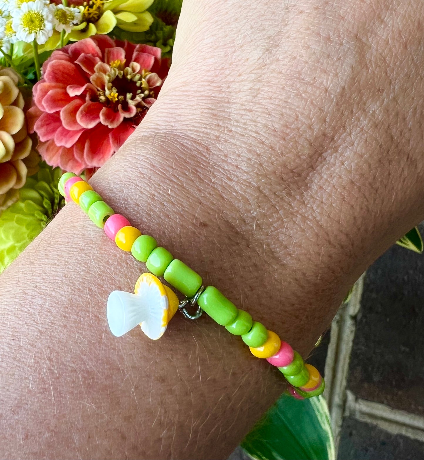 Handmade Retro Inspired Mushroom Anklet/Bracelet