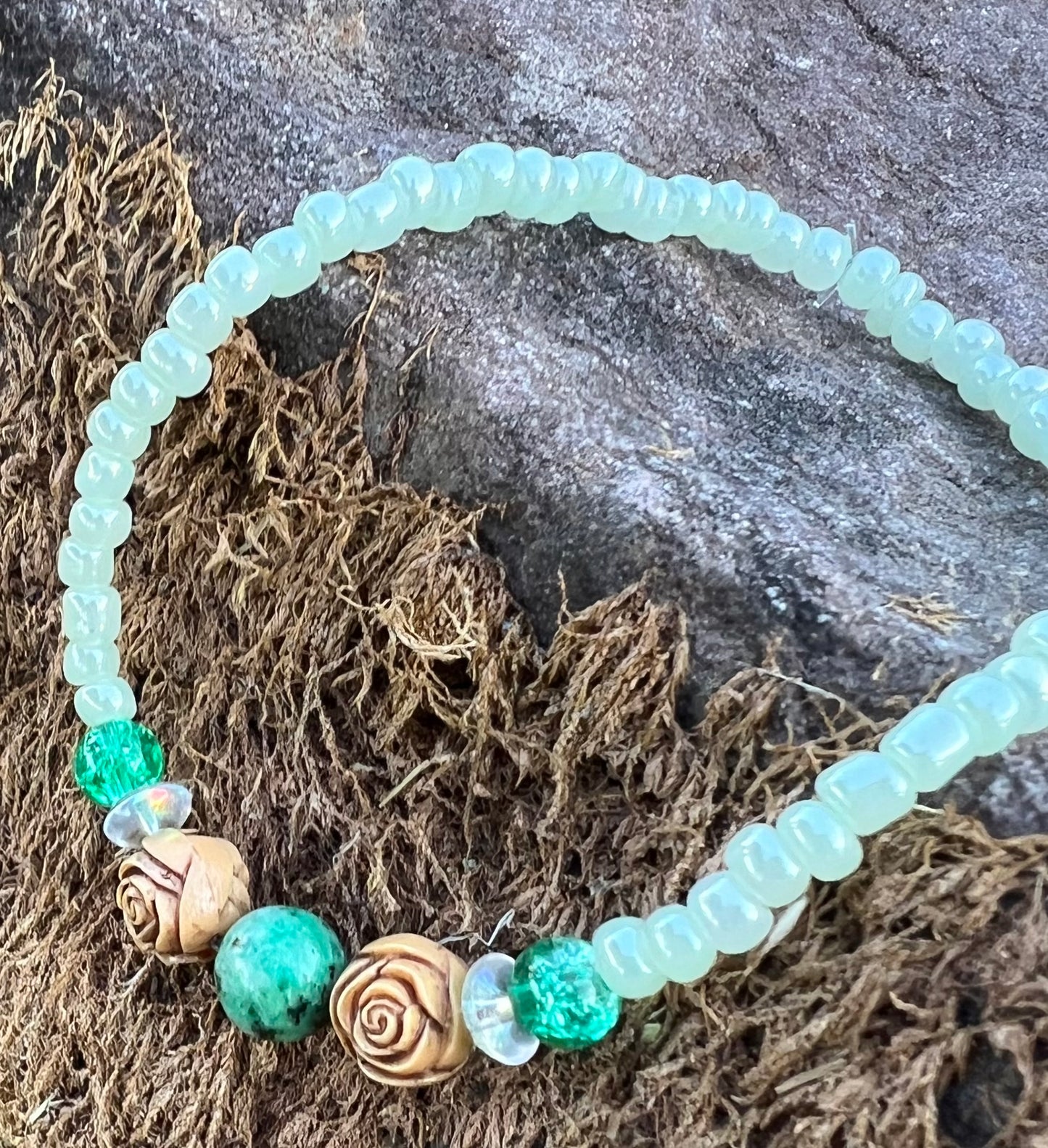 Handmade Rosette Anklet - Small