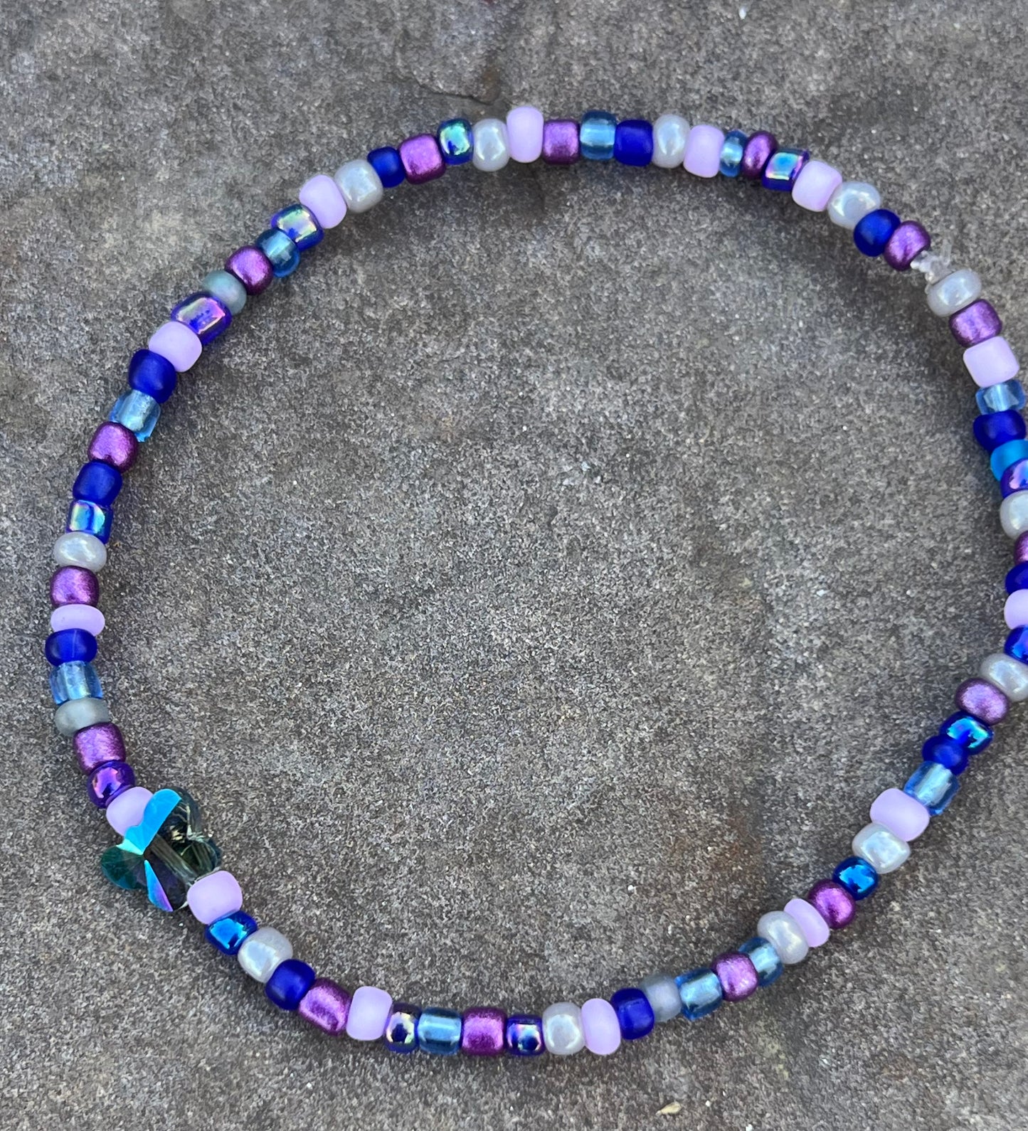 Handmade Faceted Butterfly Anklet - Large