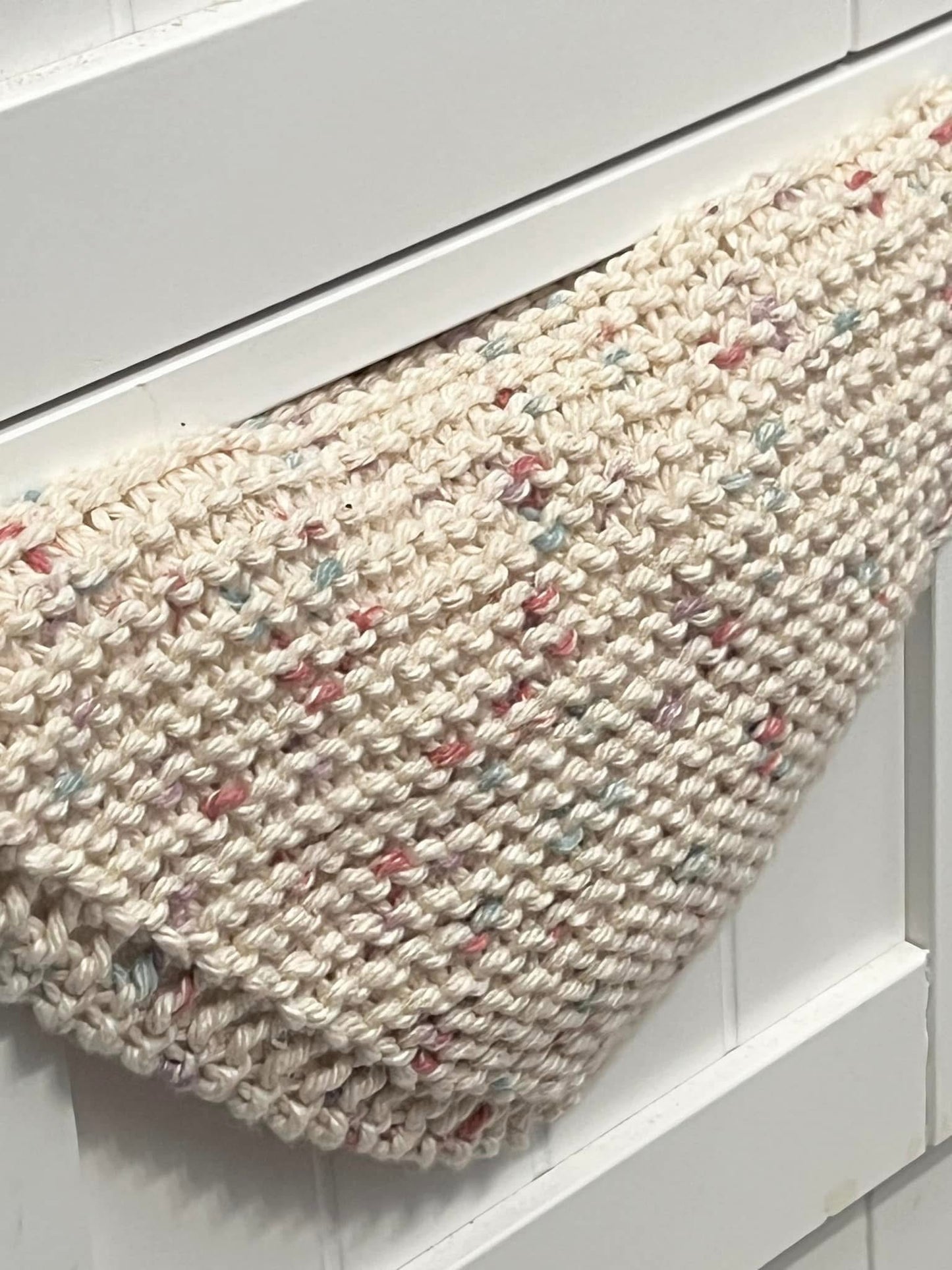 Speckled Beauty 100% Cotton Hand Knit Dish Cloth