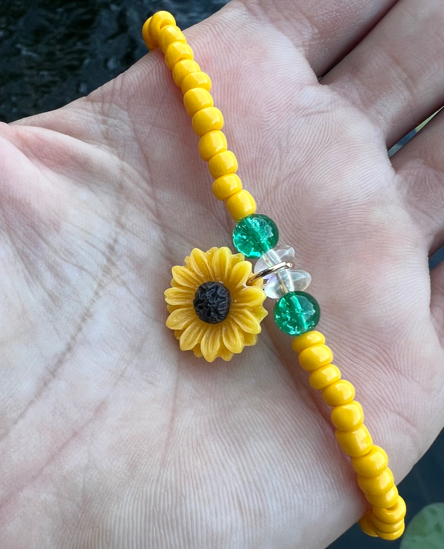 Handmade Sunflower Anklet/Bracelet - Small
