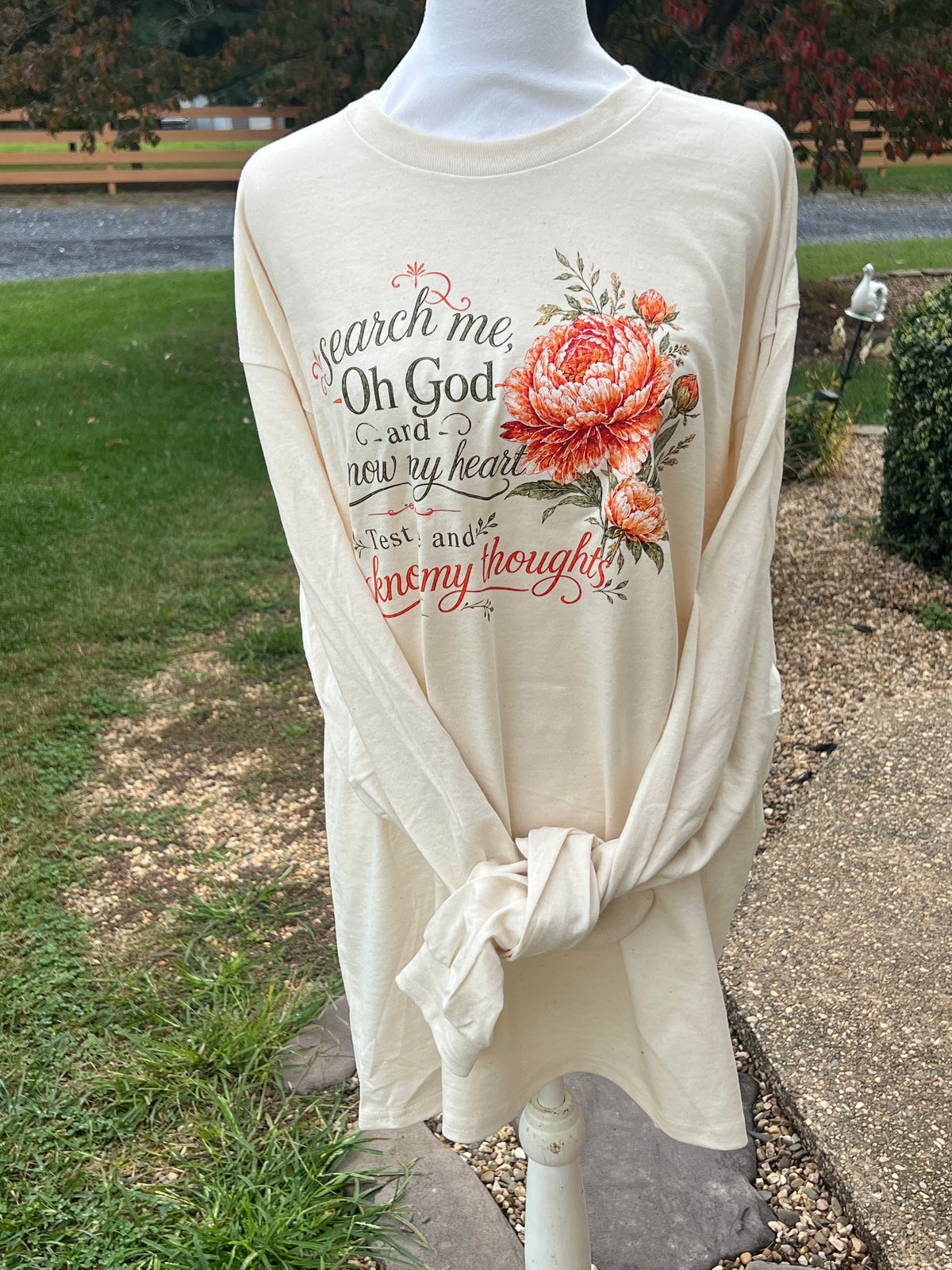Oh God Floral Long Sleeve T-Shirt - XL