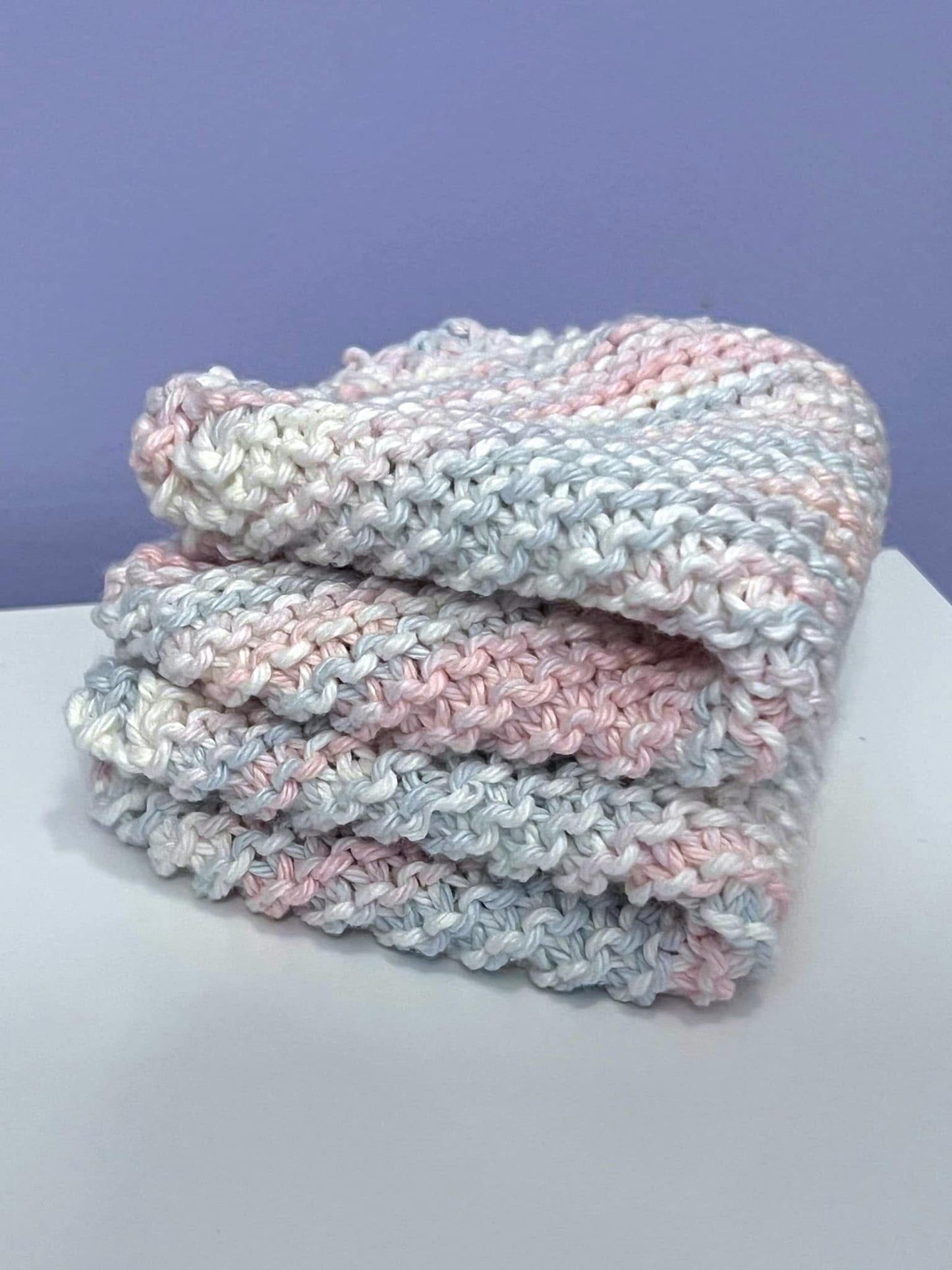 Powder Perfect Cotton Hand Knit Dish Cloth