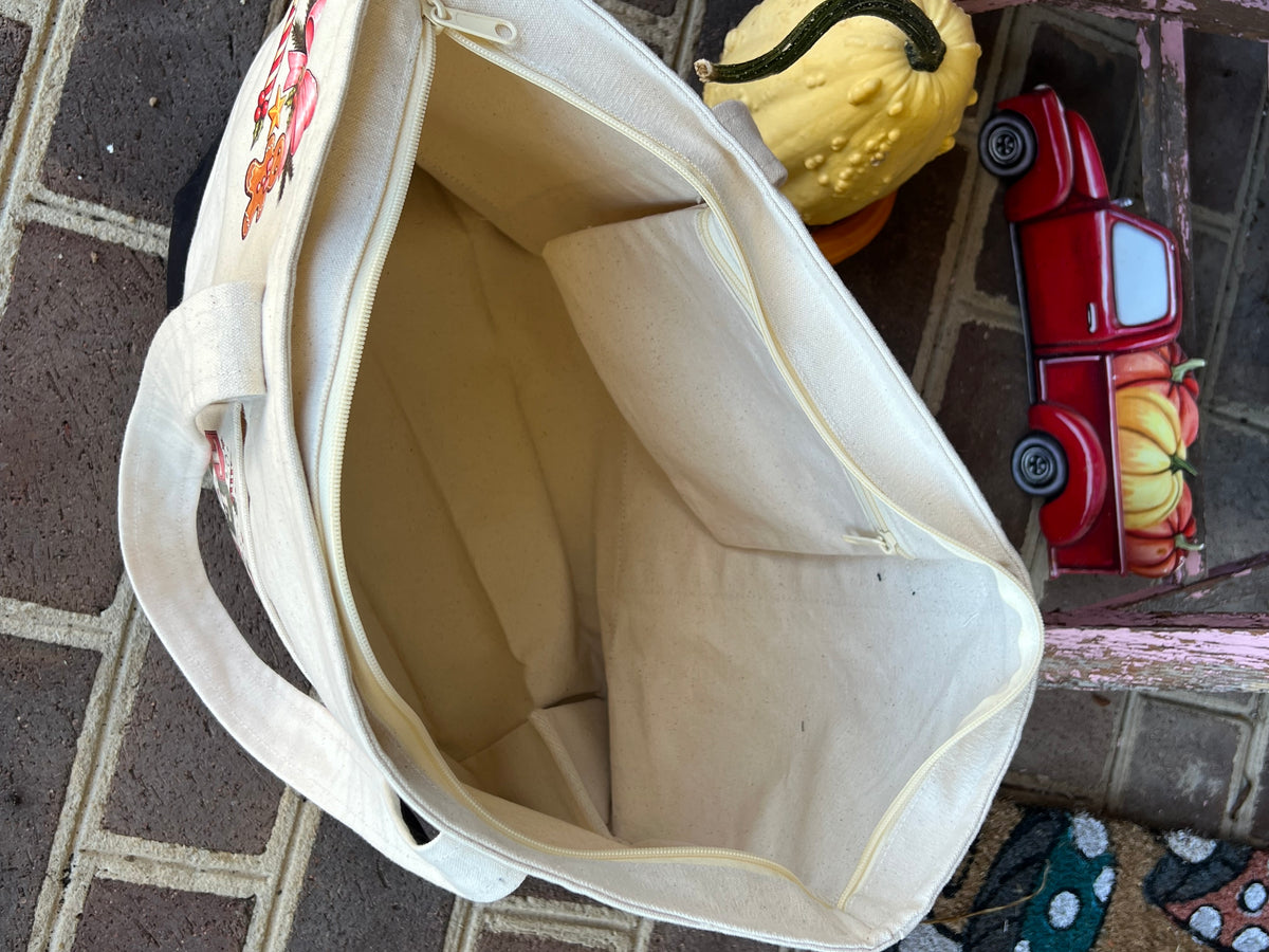 Teacher Zipper Large Tote