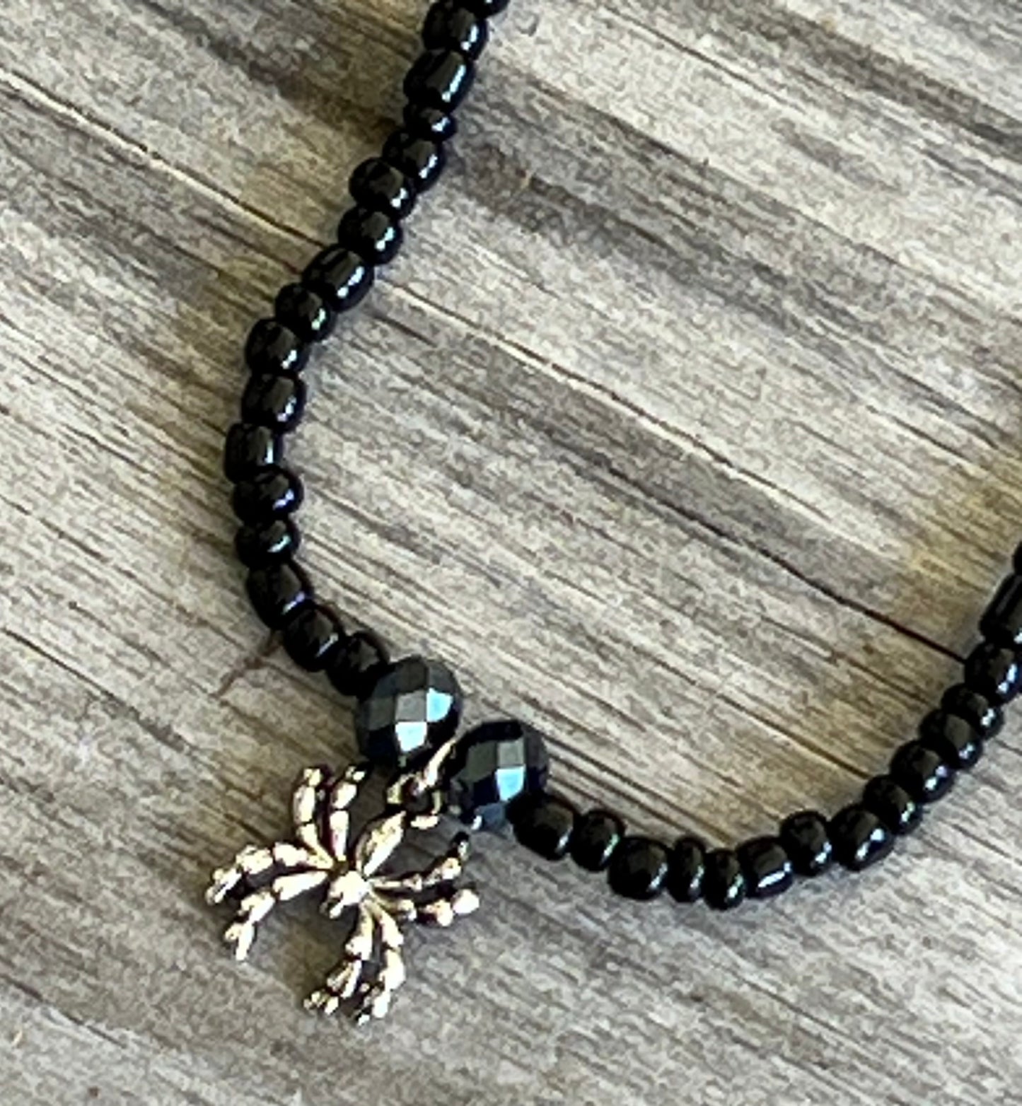 Handmade Spider Anklet - Medium - Cute for Halloween