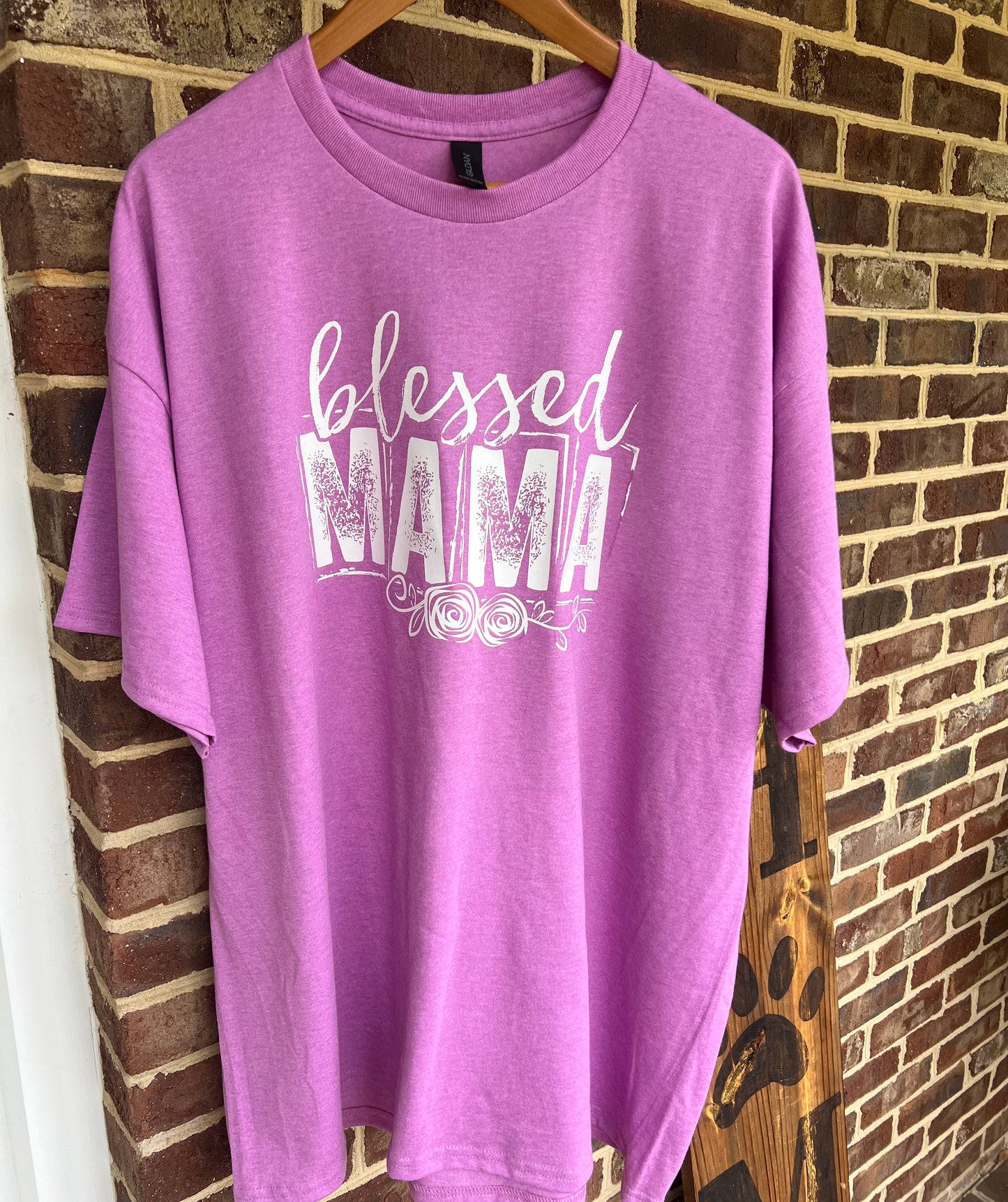 Blessed Mama Orchid Cotton Custom Tee