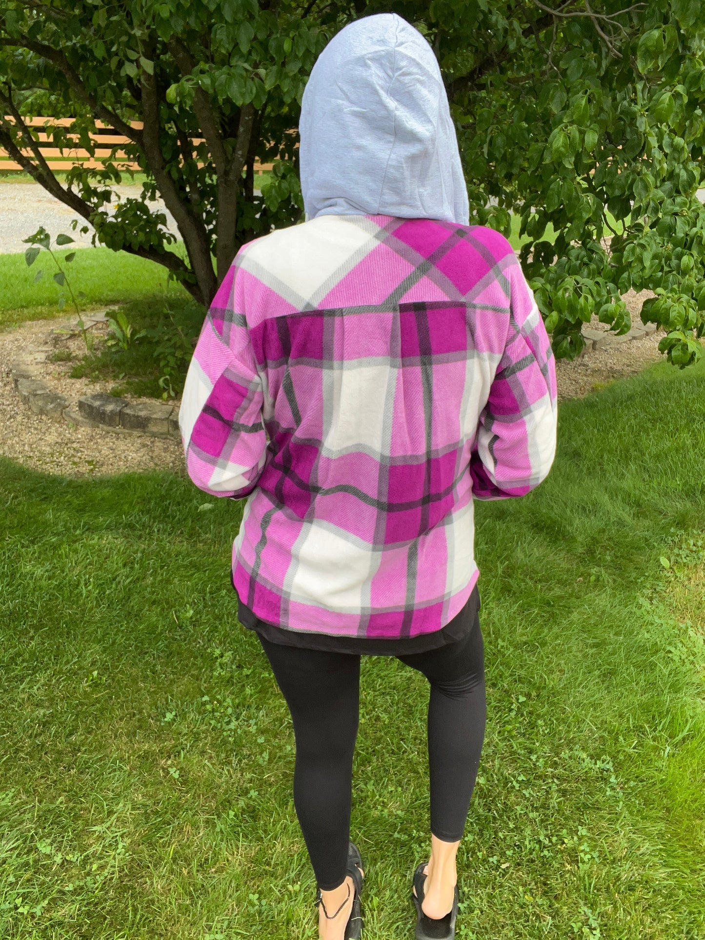 Zenana Orchid Plaid Shacket