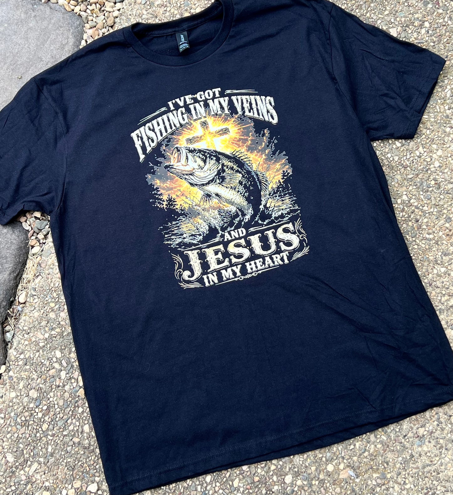 Fishing & Jesus T-Shirt - XL