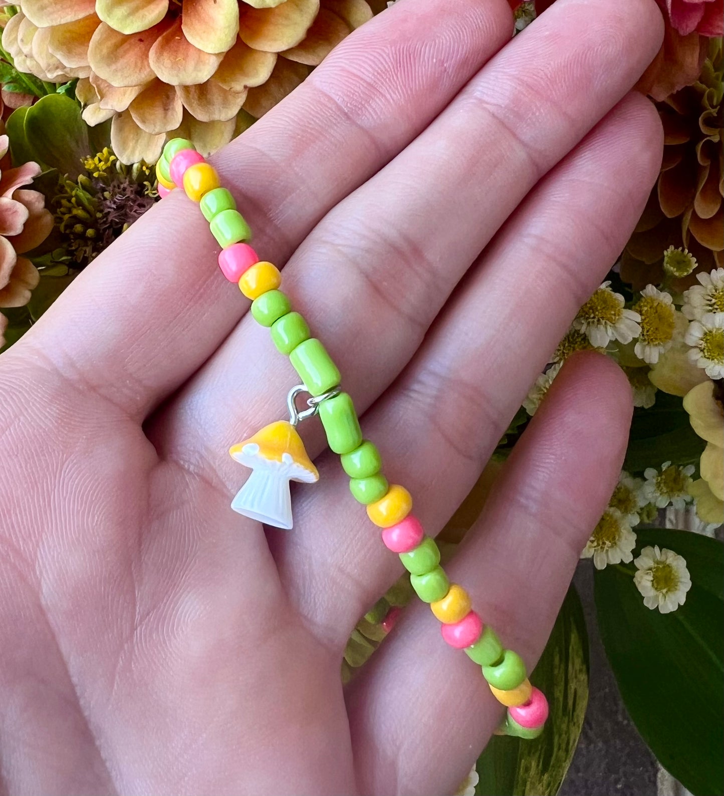 Handmade Retro Inspired Mushroom Anklet/Bracelet