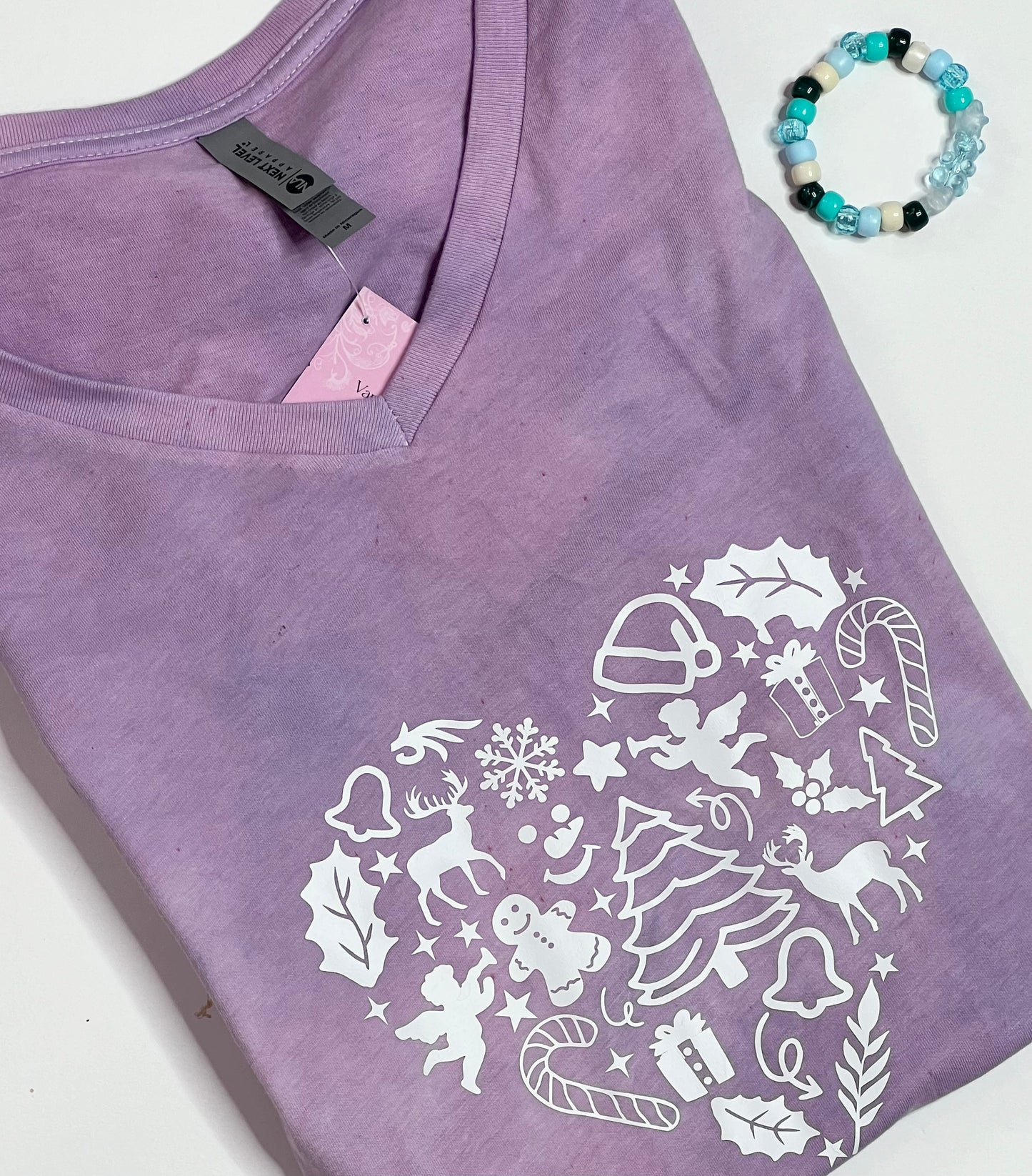 Holiday Heart Tshirt - Hand Dyed
