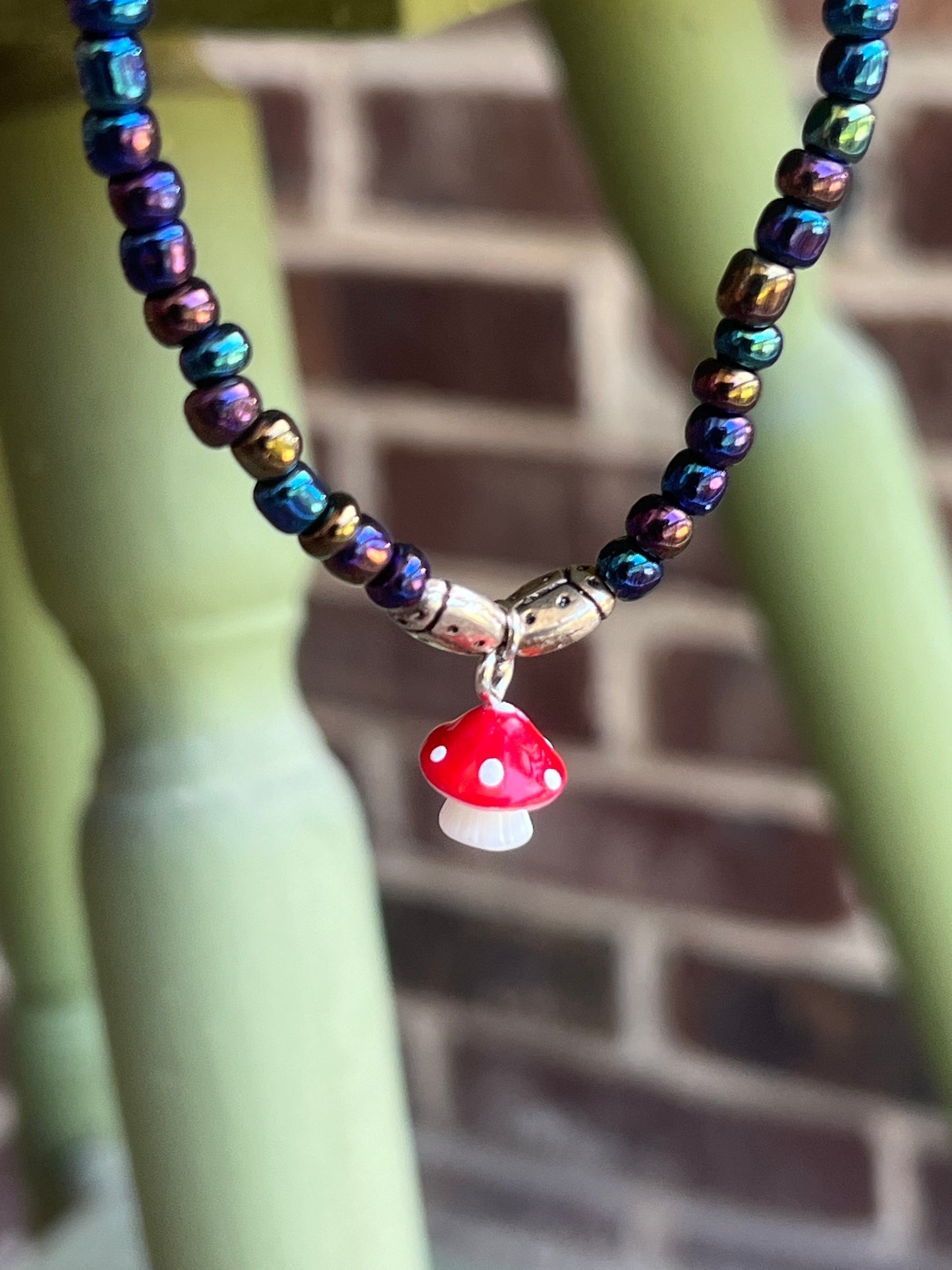 Handmade Mushroom & Lady Bug Anklet/Bracelet