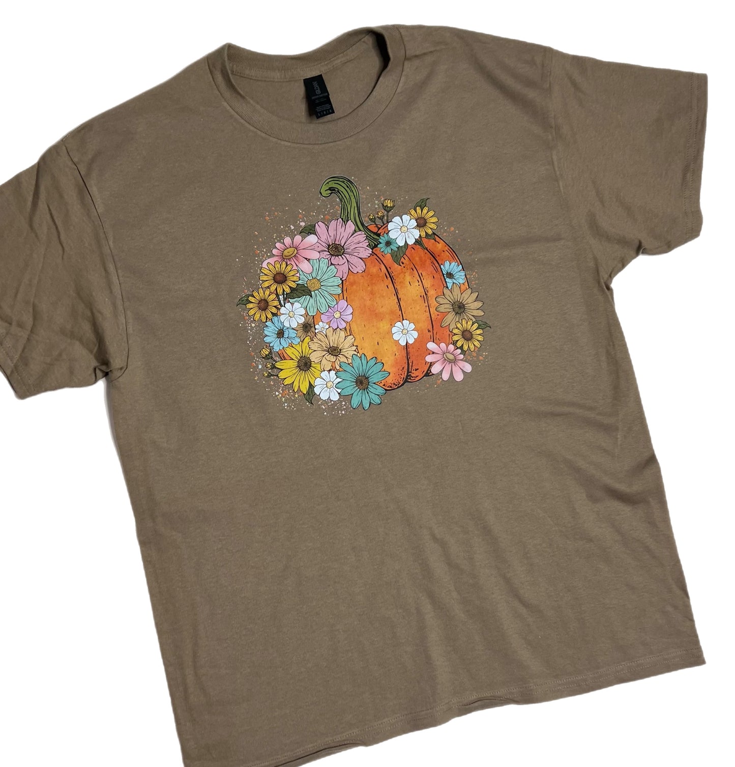 Floral Pumpkin Handmade T-Shirt
