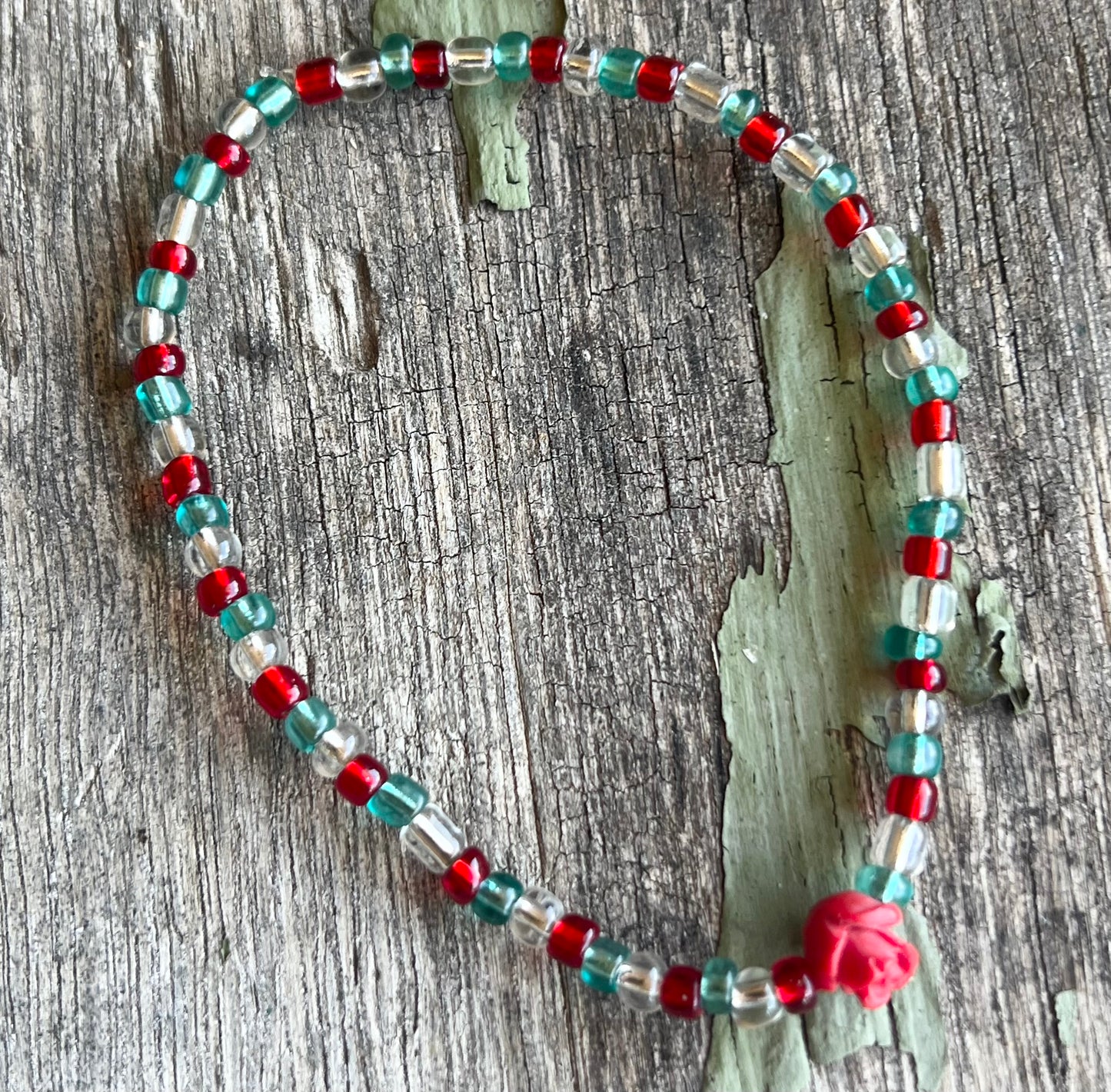 Handmade Red Rose Anklet/Bracelet