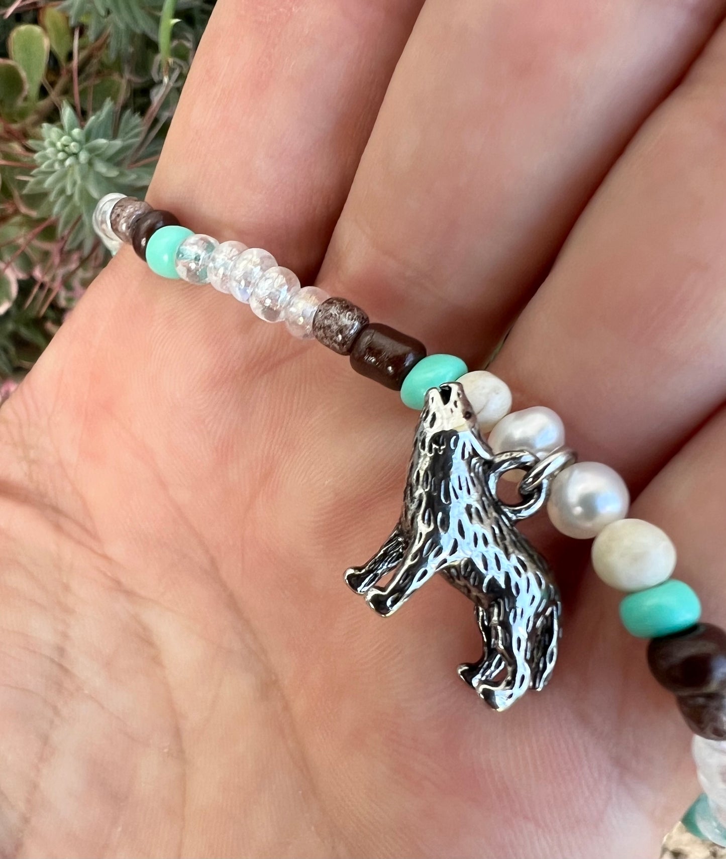Handmade Silver Wolf Anklet/Bracelet