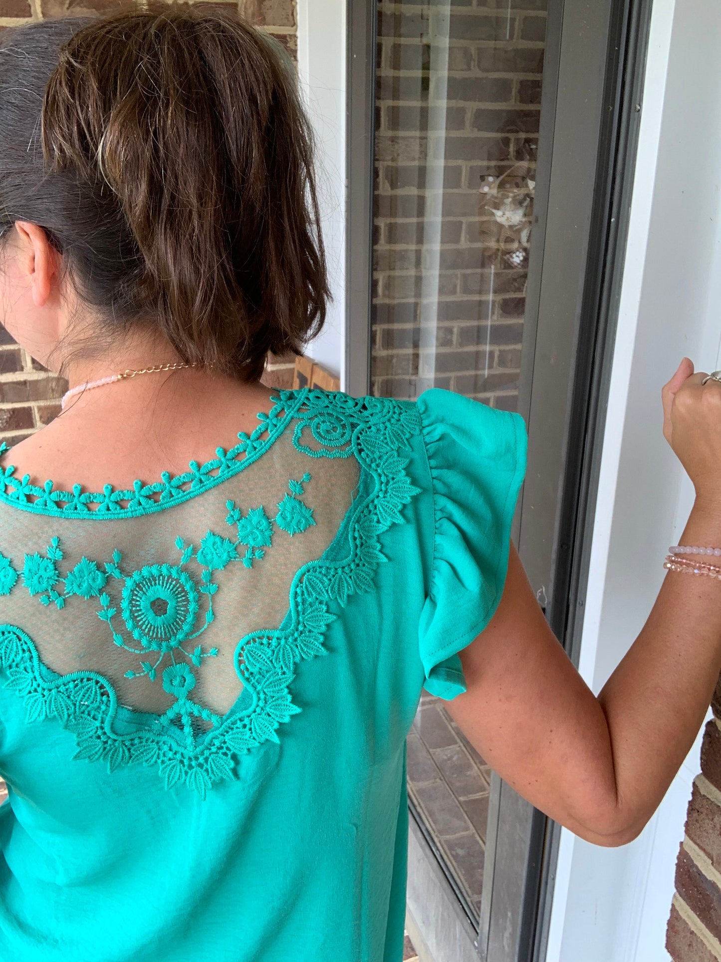 Lace Back Blouse
