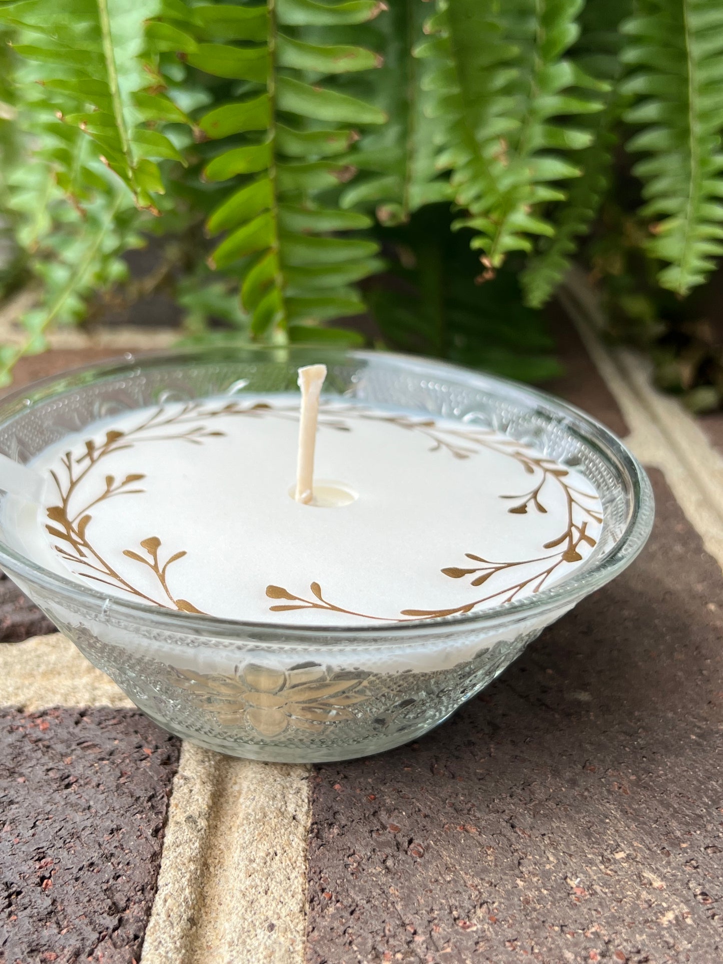 Lavender & Lemongrass Soy Candle in Vintage Dish