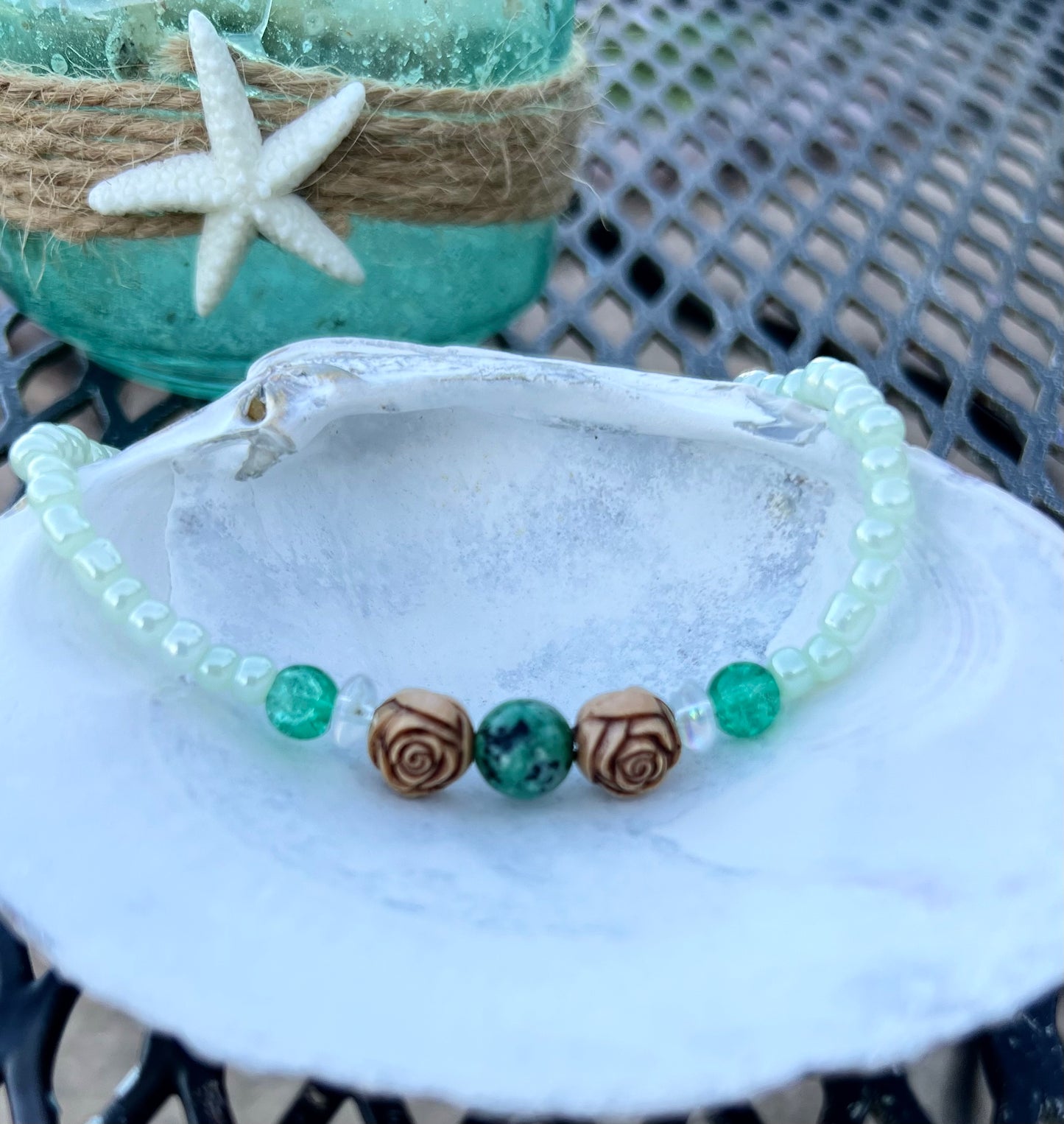 Handmade Rosette Anklet - Small