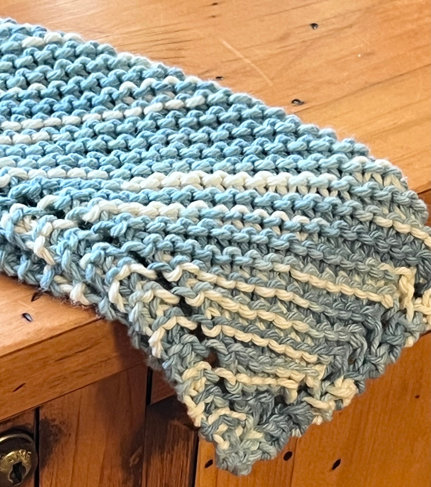 Blueberries & Cream 100% Cotton Hand Knit Dish Cloth