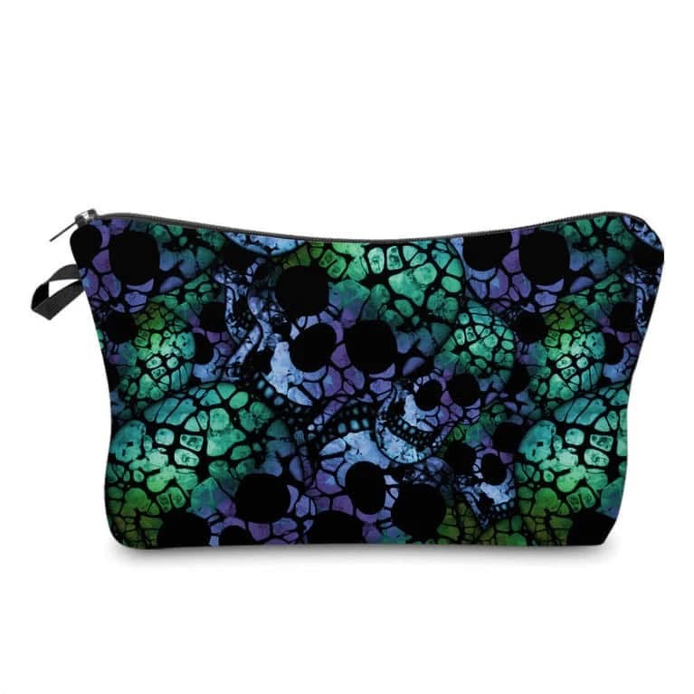Tie Dye Skull Zipper Pouch Set of 3