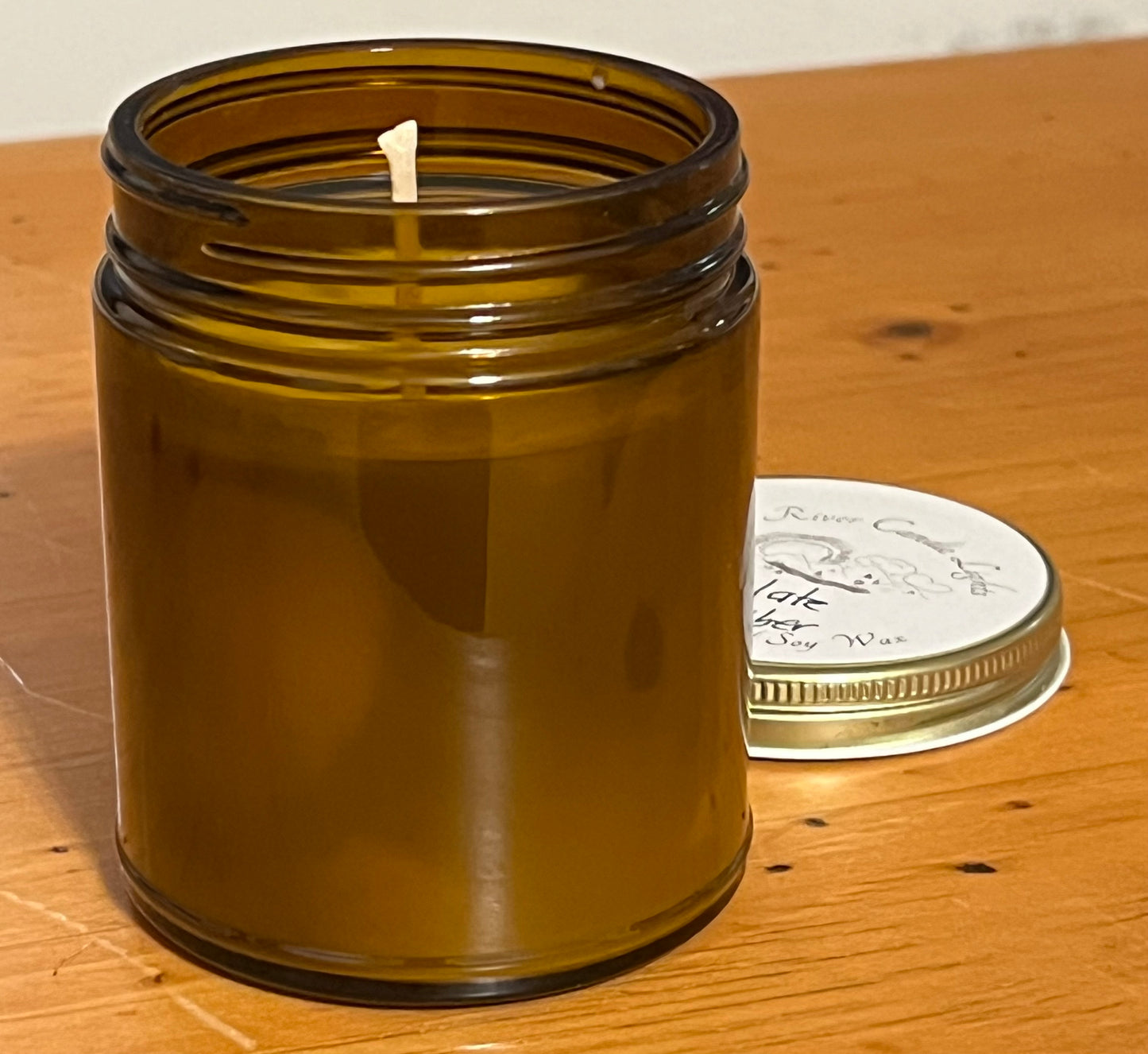 Chocolate Amber Scented Soy Candle